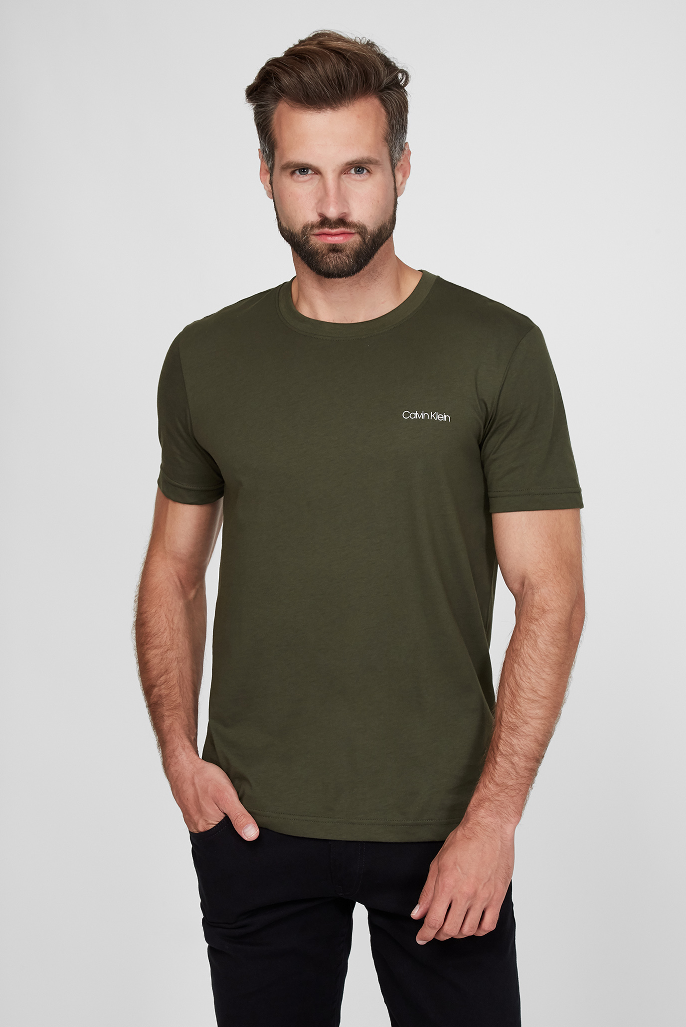 Мужская оливковая футболка LIQUID TOUCH 1