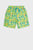 Дитячі салатові плавальні шорти з візерунком