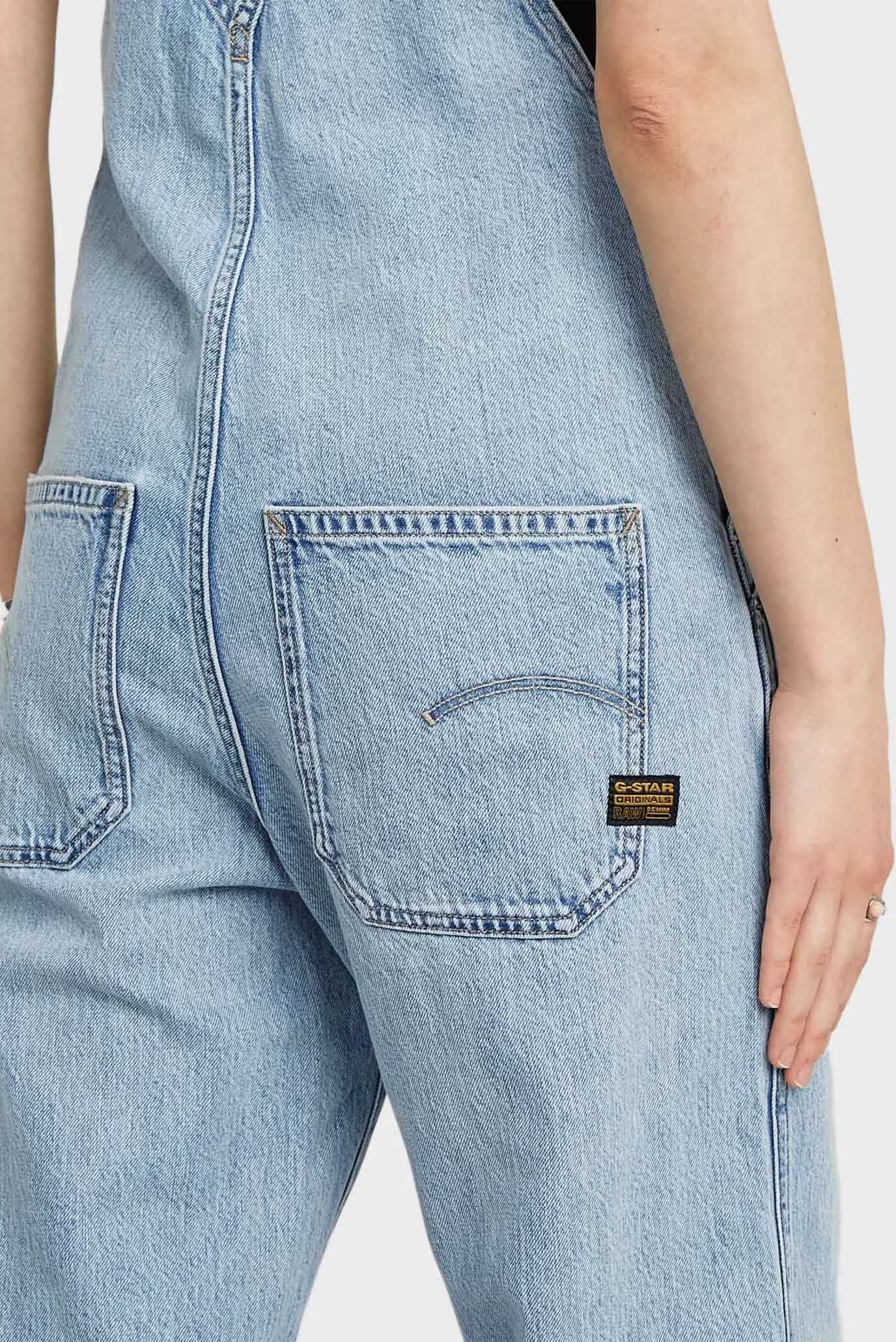 Жіночий блакитний джинсовий комбінезон Straight Leg Dungaree 5