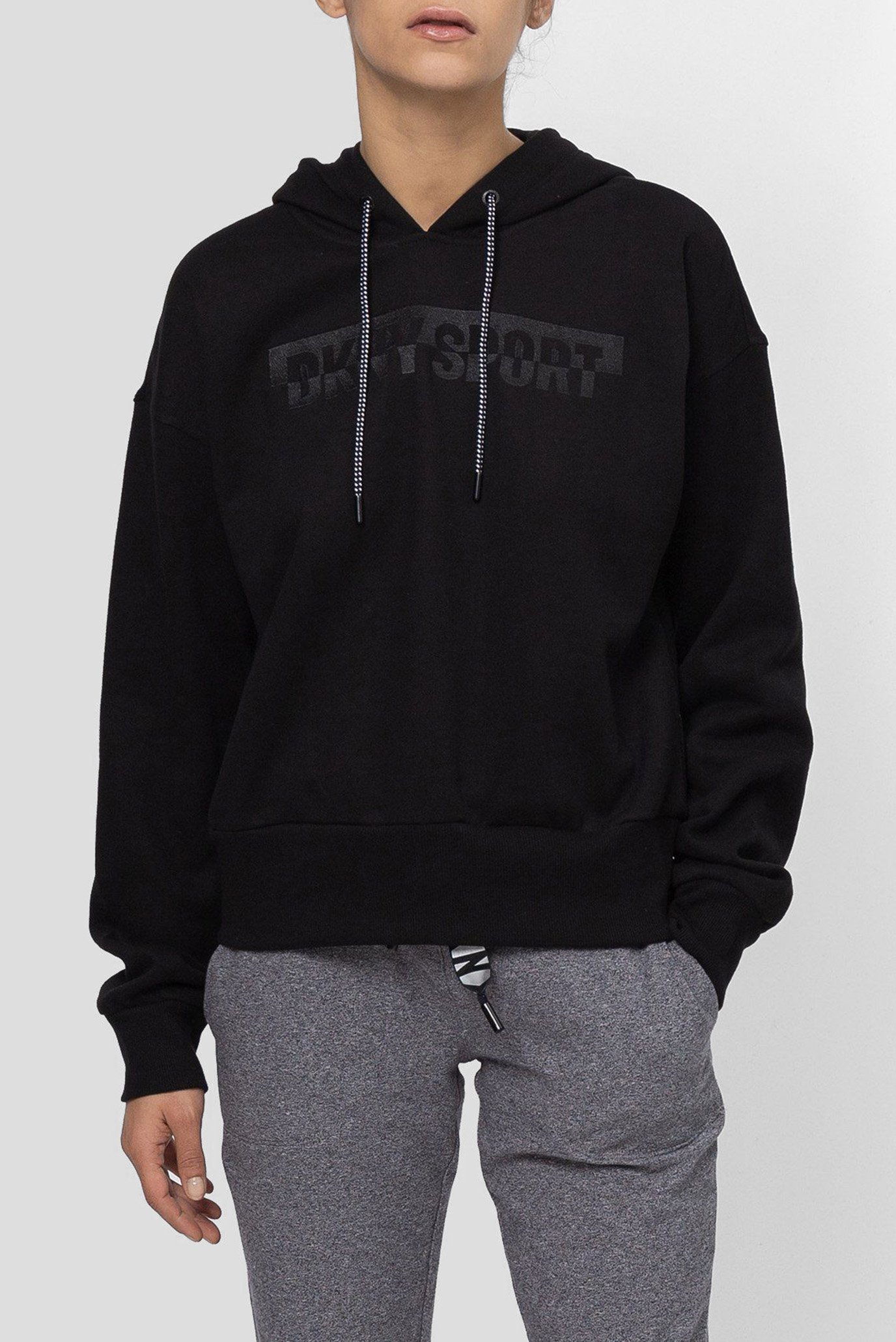 Женское черное худи Черный XS DKNY DP2T9136 Женское черное худи Черный XS DKNY DP2T9136