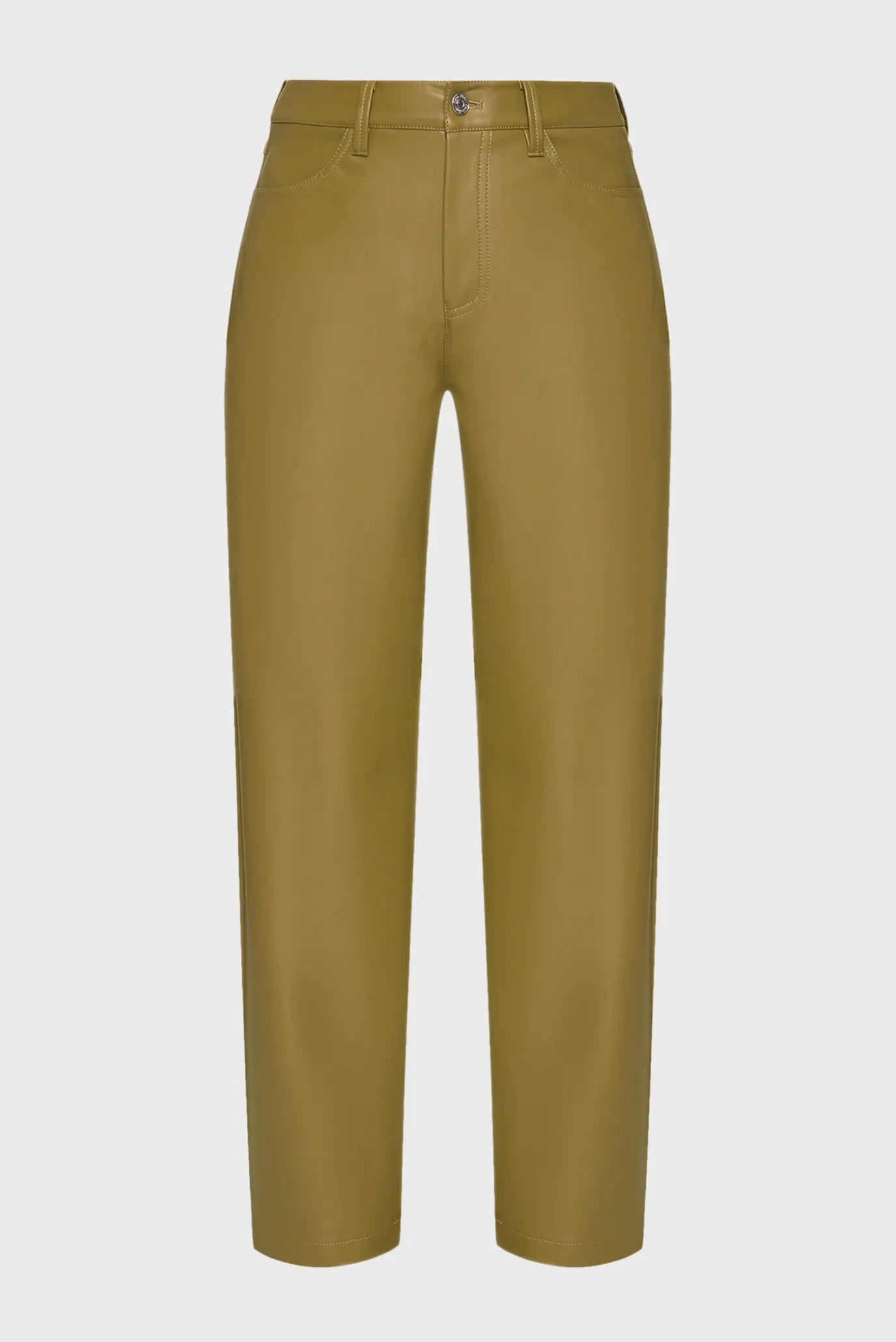 Жіночі оливкові брюки FAUX LEATHER RELAXED PANT 6