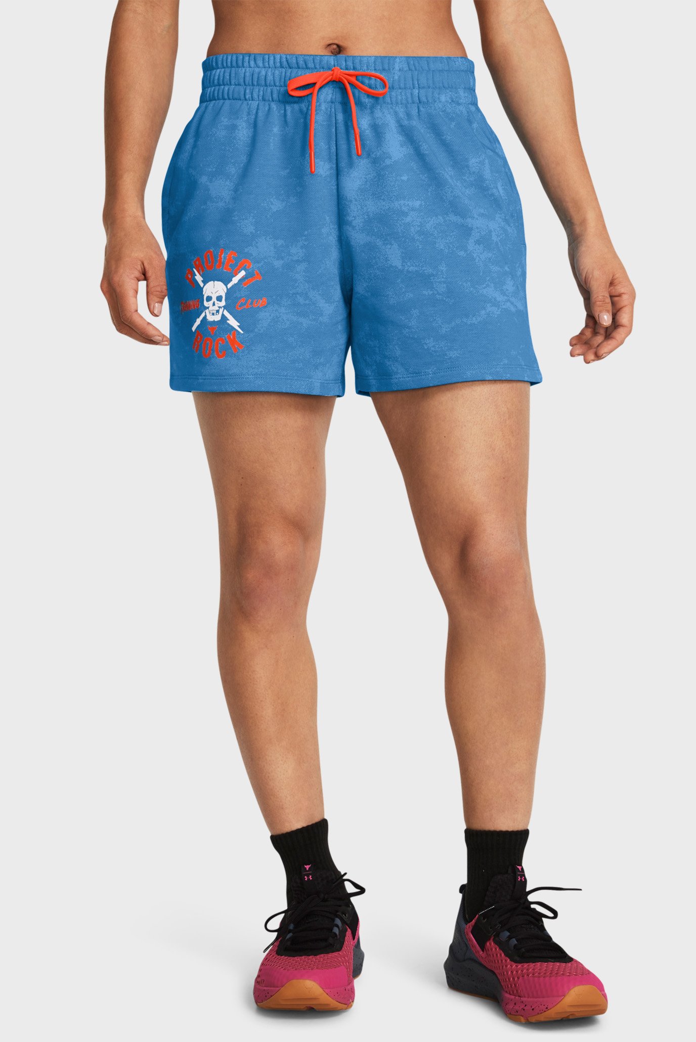 Женские голубые шорты Pjt Rck Undrgrnd Terry Shorts 1