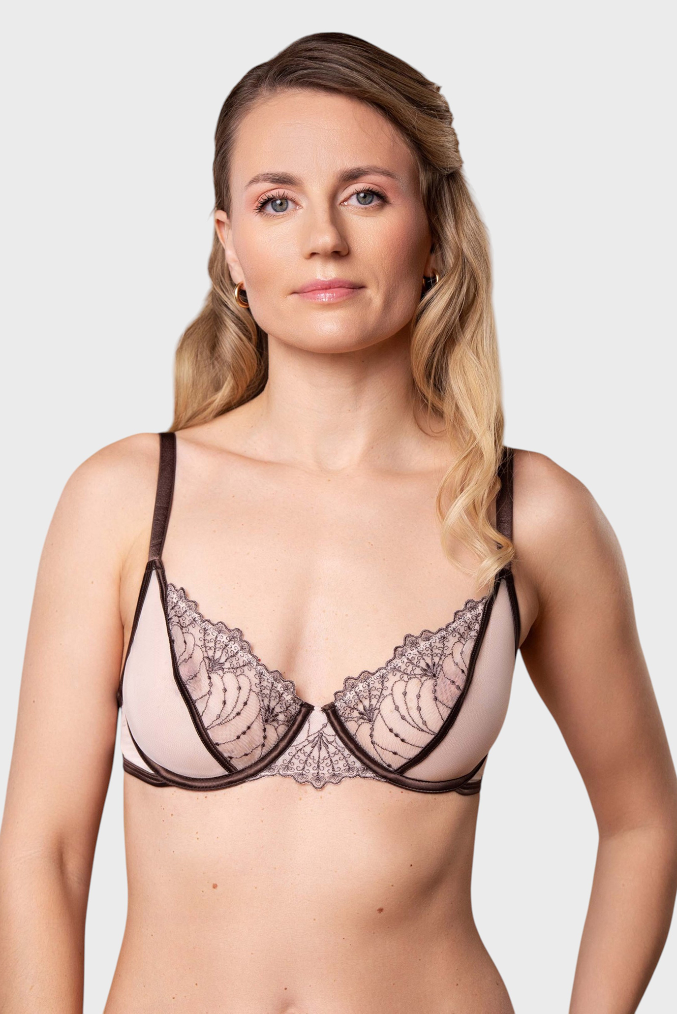 Женский бежевый бюстгальтер Бежевый 70E brabrabra SLZ28001077 Женский бежевый бюстгальтер Бежевый 70E brabrabra SLZ28001077