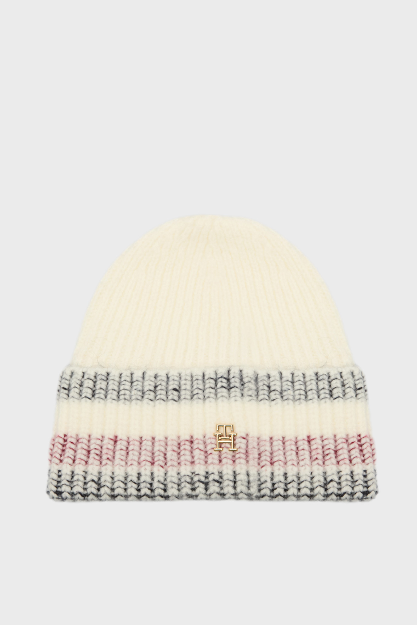 Женская белая шапка TH VARSITY SKI BEANIE 1