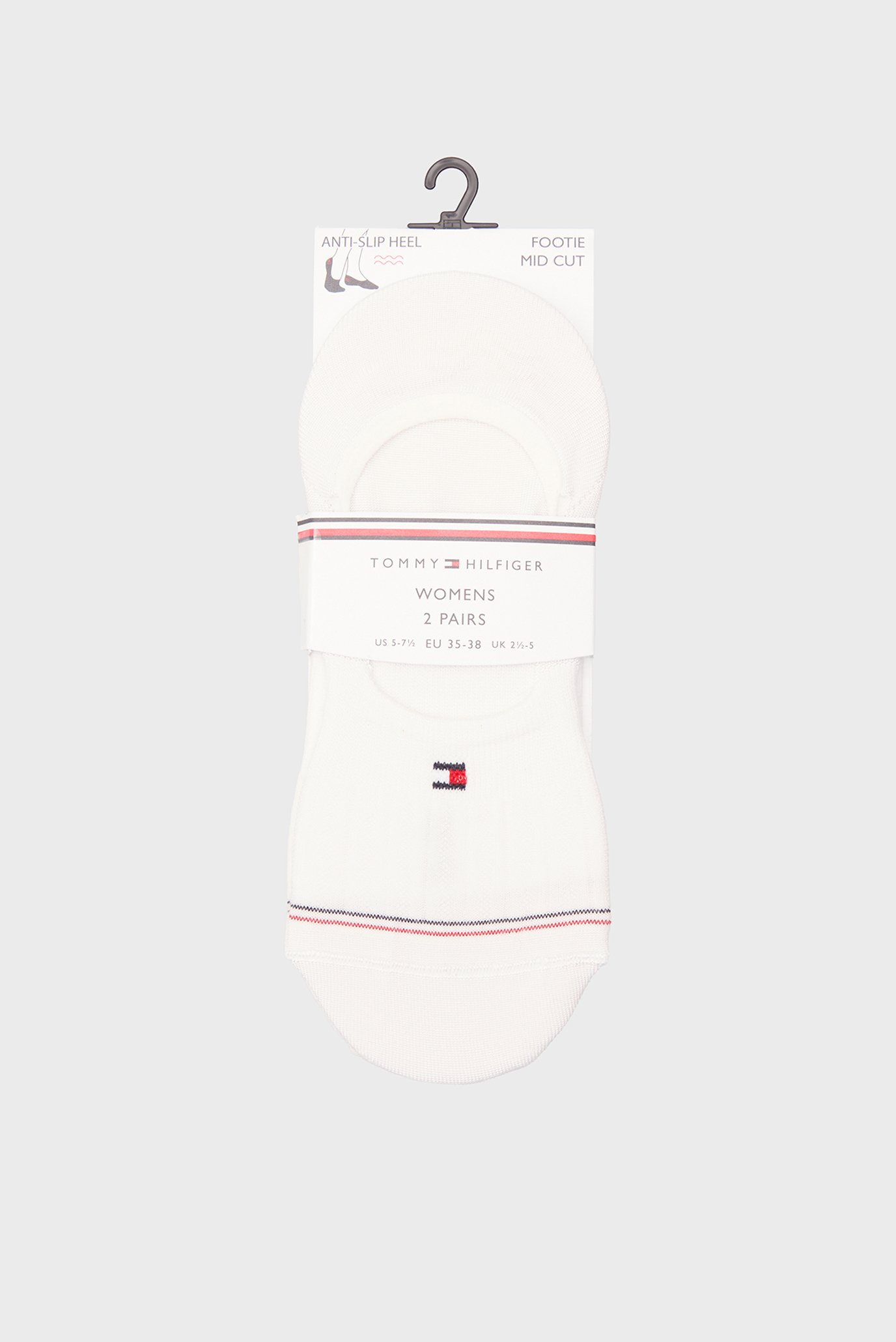 Женские белые следы (2 пары) SHINE Белый 39-42 Tommy Hilfiger 701233710 Женские белые следы (2 пары) SHINE Белый 39-42 Tommy Hilfiger 701233710