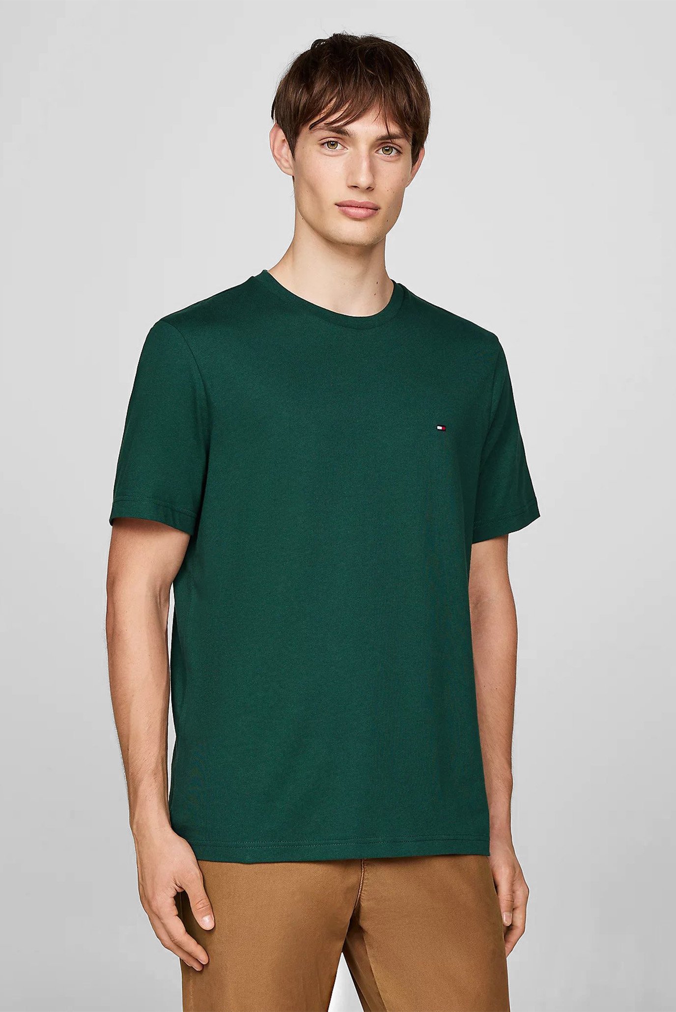 Мужская зеленая футболка ESSENTIAL REG FIT SOLID TEE 1