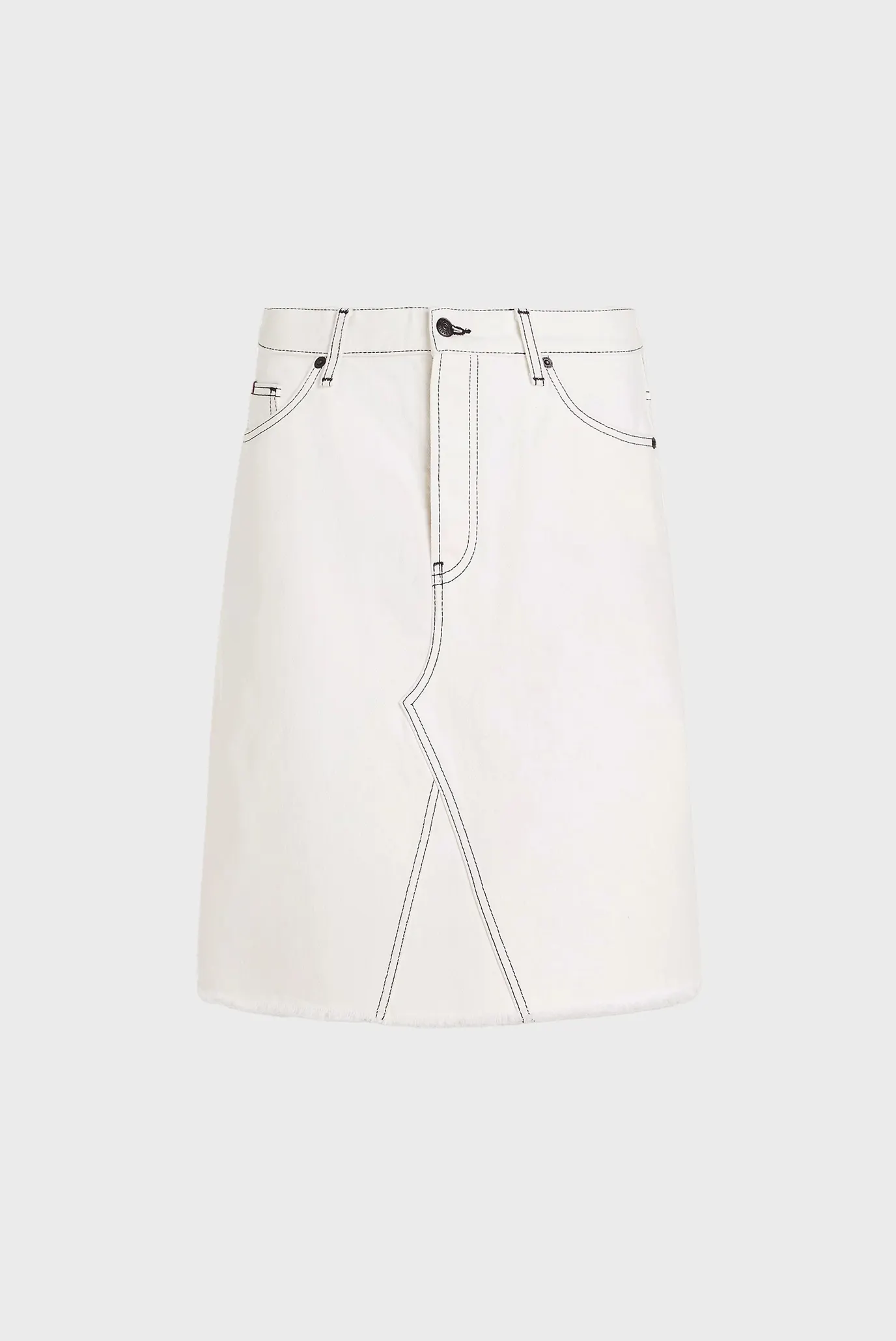 Жіноча біла джинсова спідниця DNM RW A-LINE 5