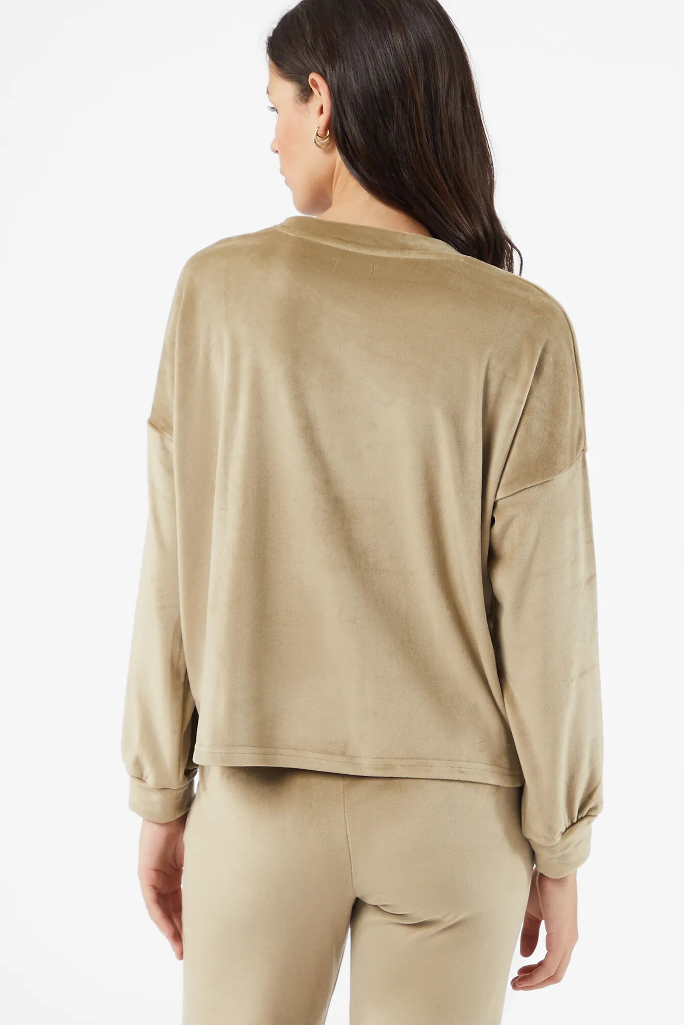 Жіночий оливковий оксамитовий світшот BERTY 3