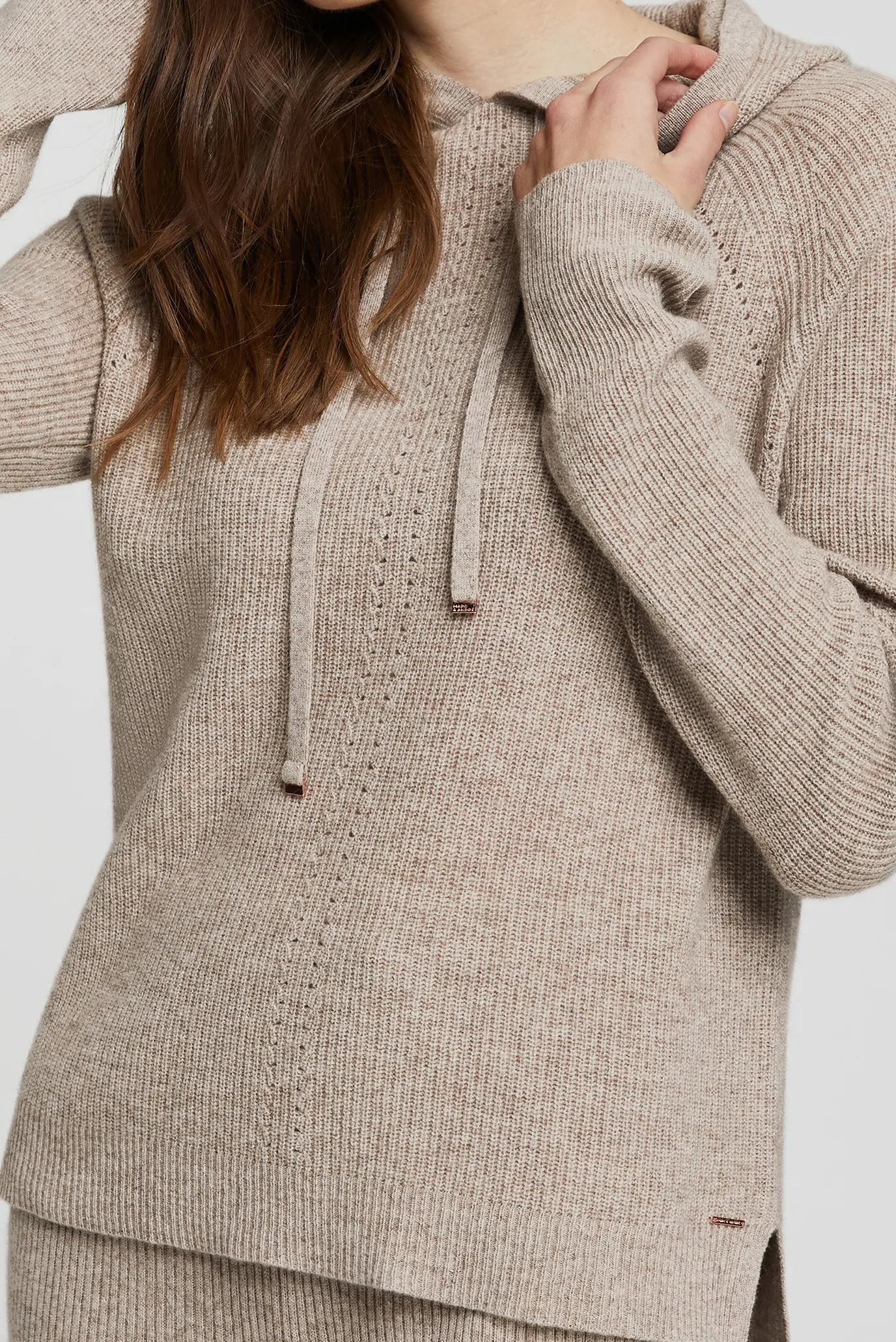 Жіноче бежеве кашемірове худі 4