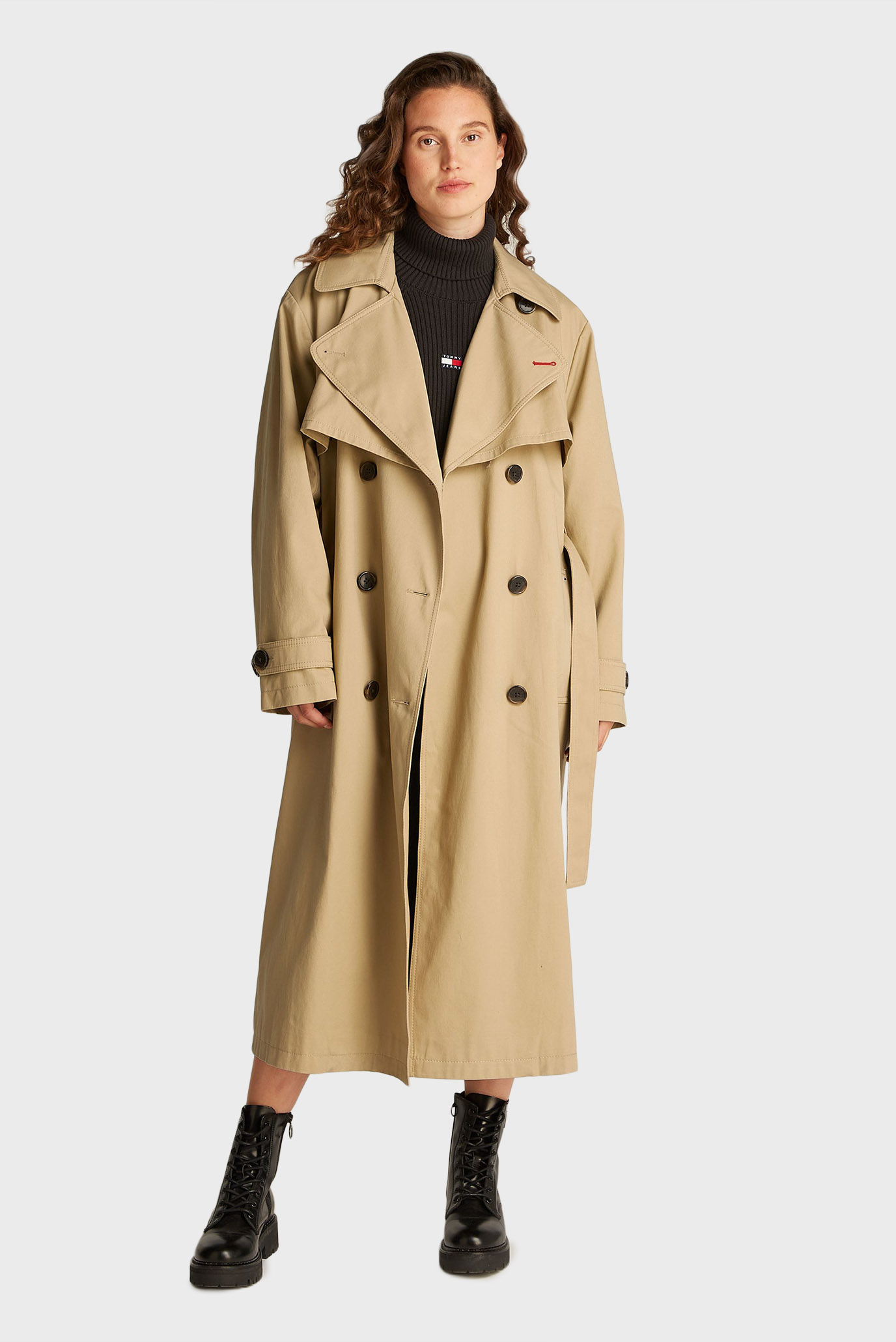 Женский бежевый тренч TJW TRENCH COAT Бежевый S Tommy Jeans DW0DW20280 Женский бежевый тренч TJW TRENCH COAT Бежевый S Tommy Jeans DW0DW20280