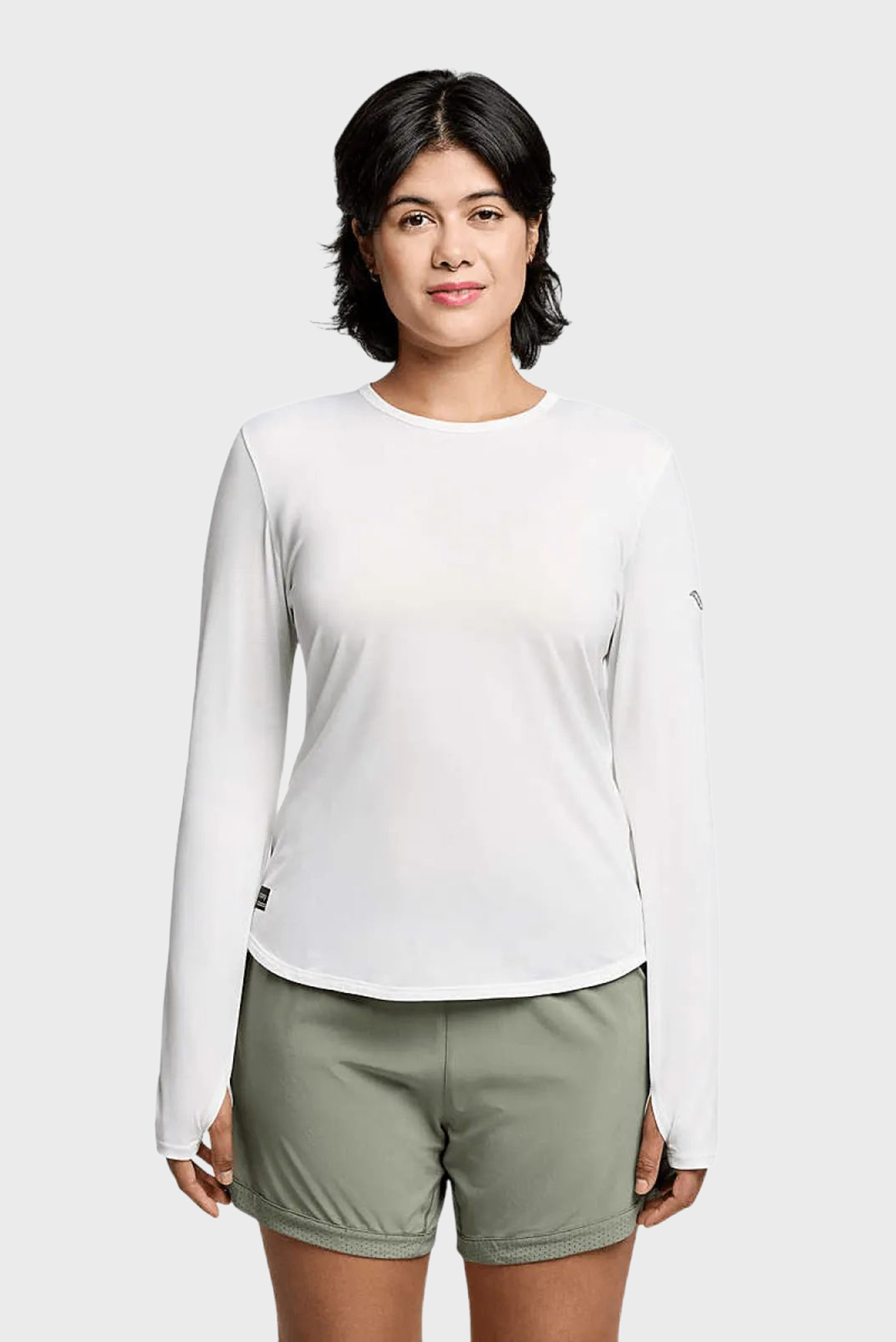 Женский белый лонгслив STOPWATCH LONG SLEEVE Белый S Saucony SAW800486-WH Женский белый лонгслив STOPWATCH LONG SLEEVE Белый S Saucony SAW800486-WH