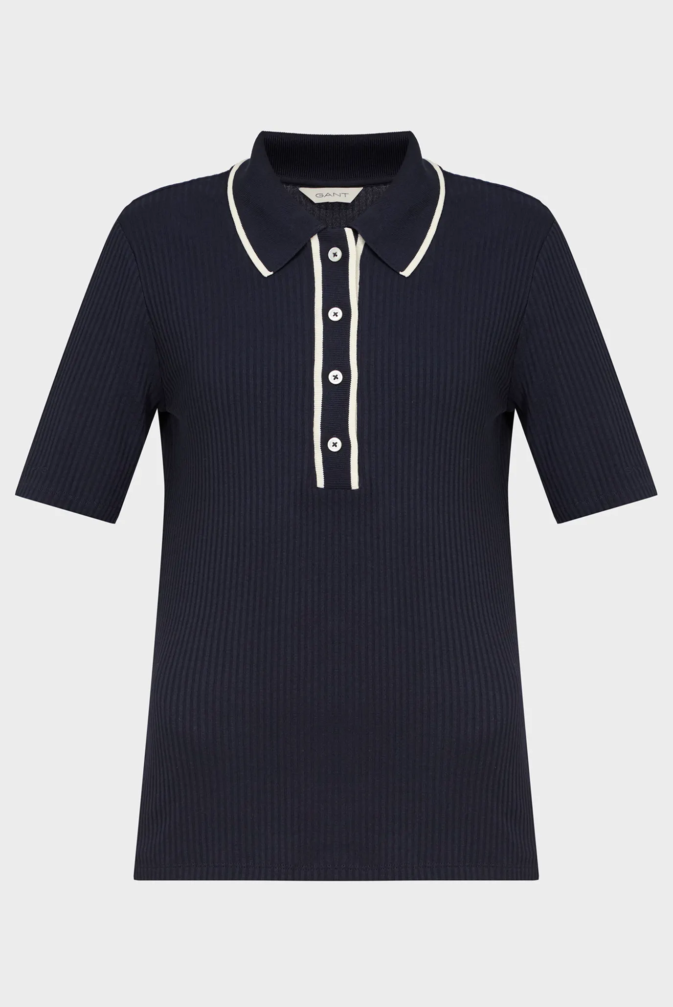 Женское темно-синее поло LIGHTWEIGHT RIBBED SS POLO 6