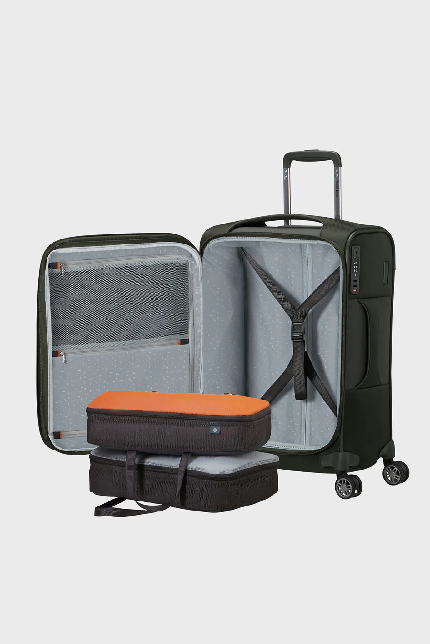 Темно-зелена валіза 55 см RE-LITE 5