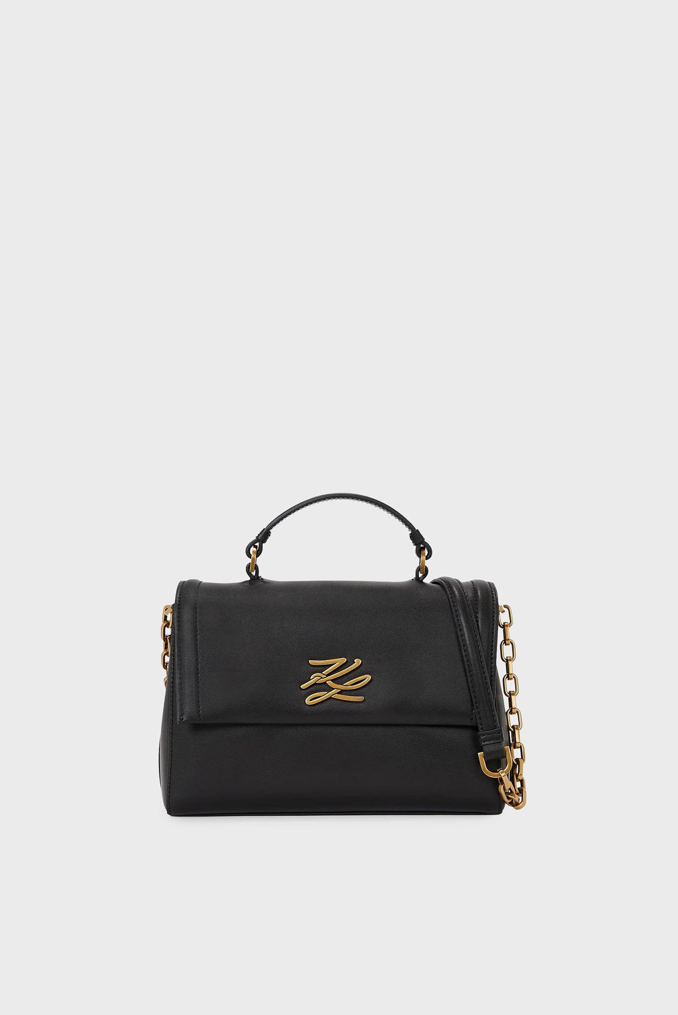 Женская черная кожаная сумка AUTOGRAPH TOP HANDLE CB Черный ONESIZE Karl Lagerfeld A1W30170 Женская черная кожаная сумка AUTOGRAPH TOP HANDLE CB Черный ONESIZE Karl Lagerfeld A1W30170