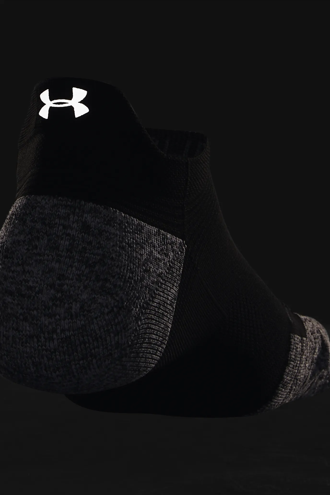 Чорні шкарпетки UA AD Run Cushion 1pk NS Tab 2