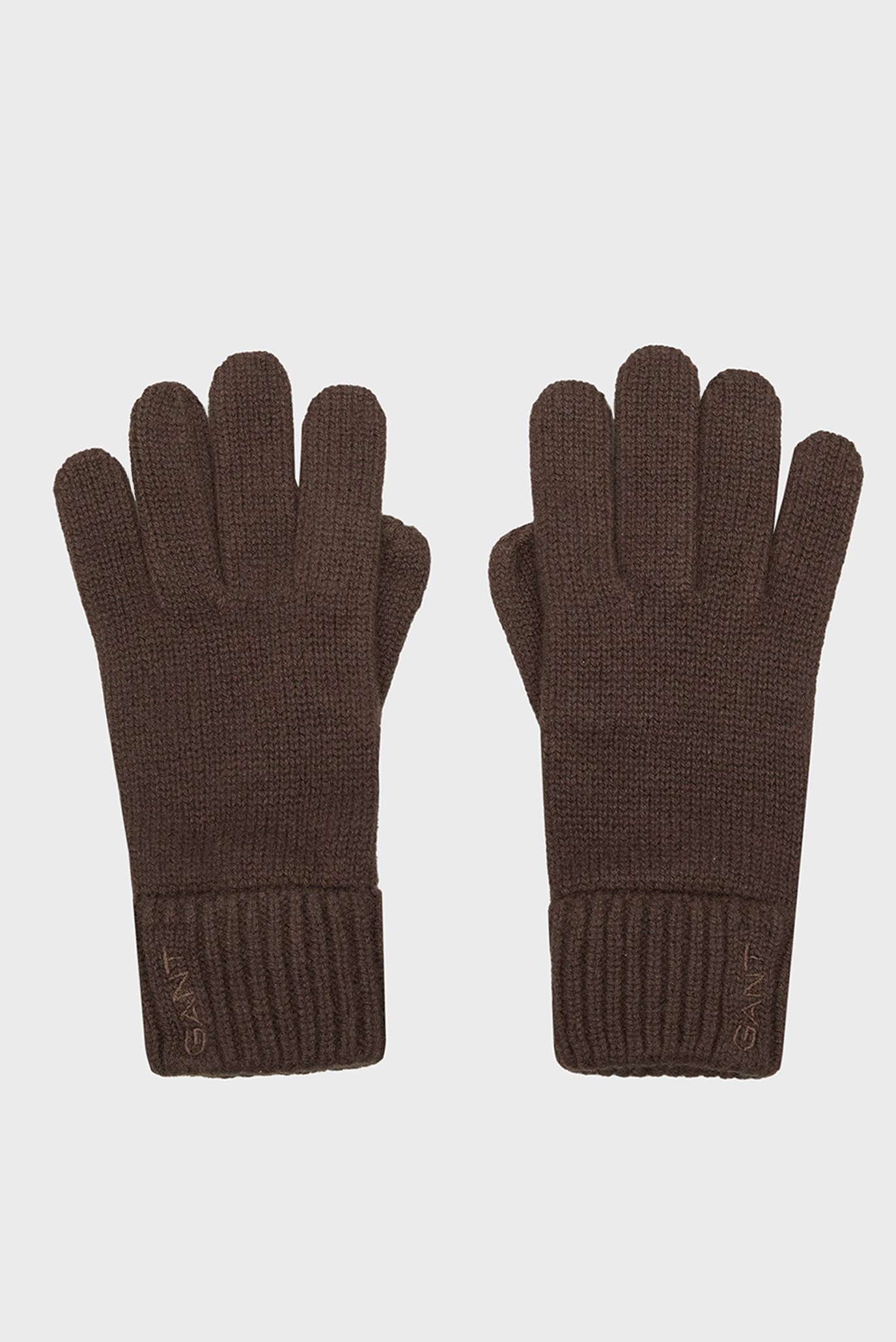 Жіночі коричневі вовняні рукавички WOOL KNIT GLOVES 1
