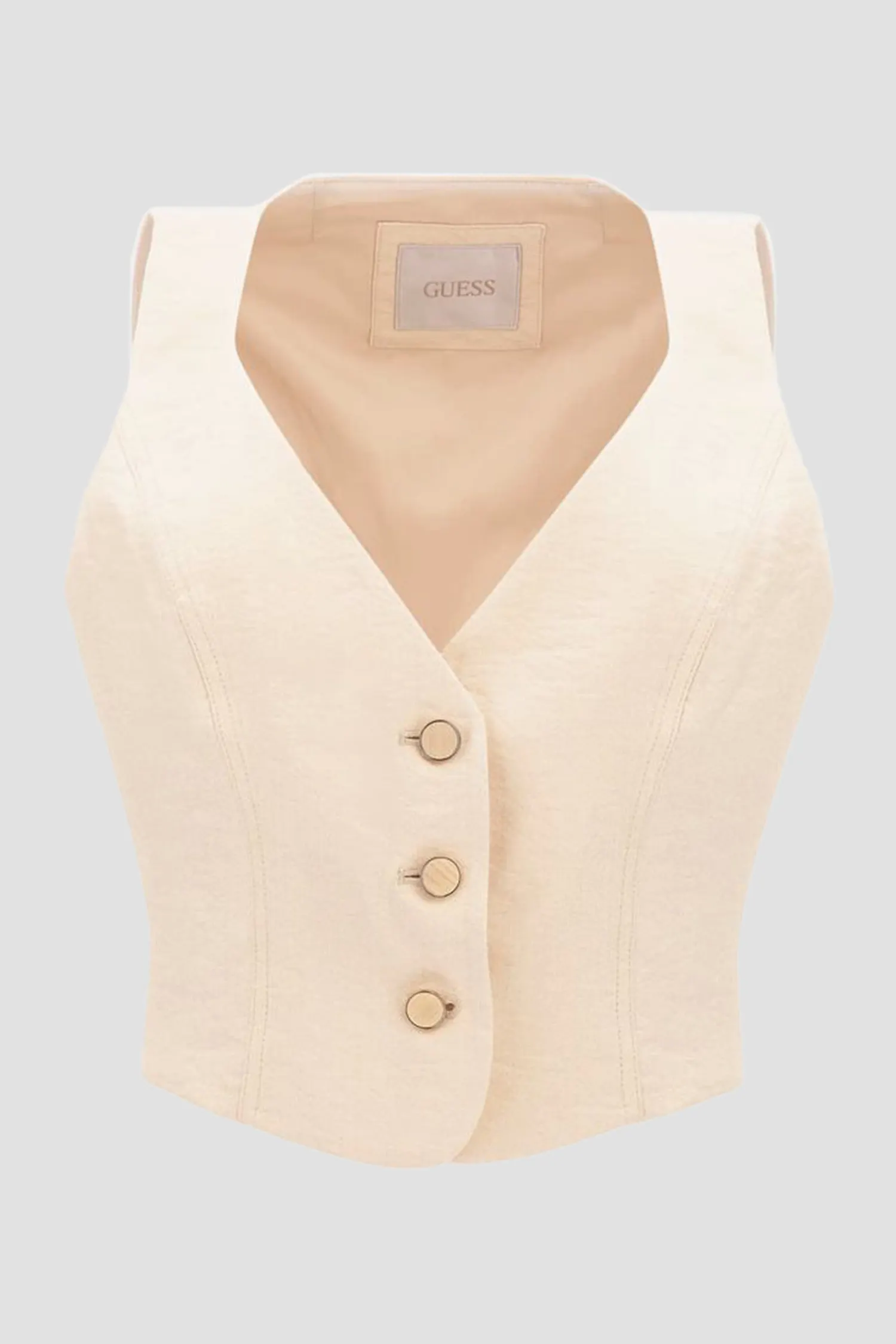 Женский бежевый жилет 5