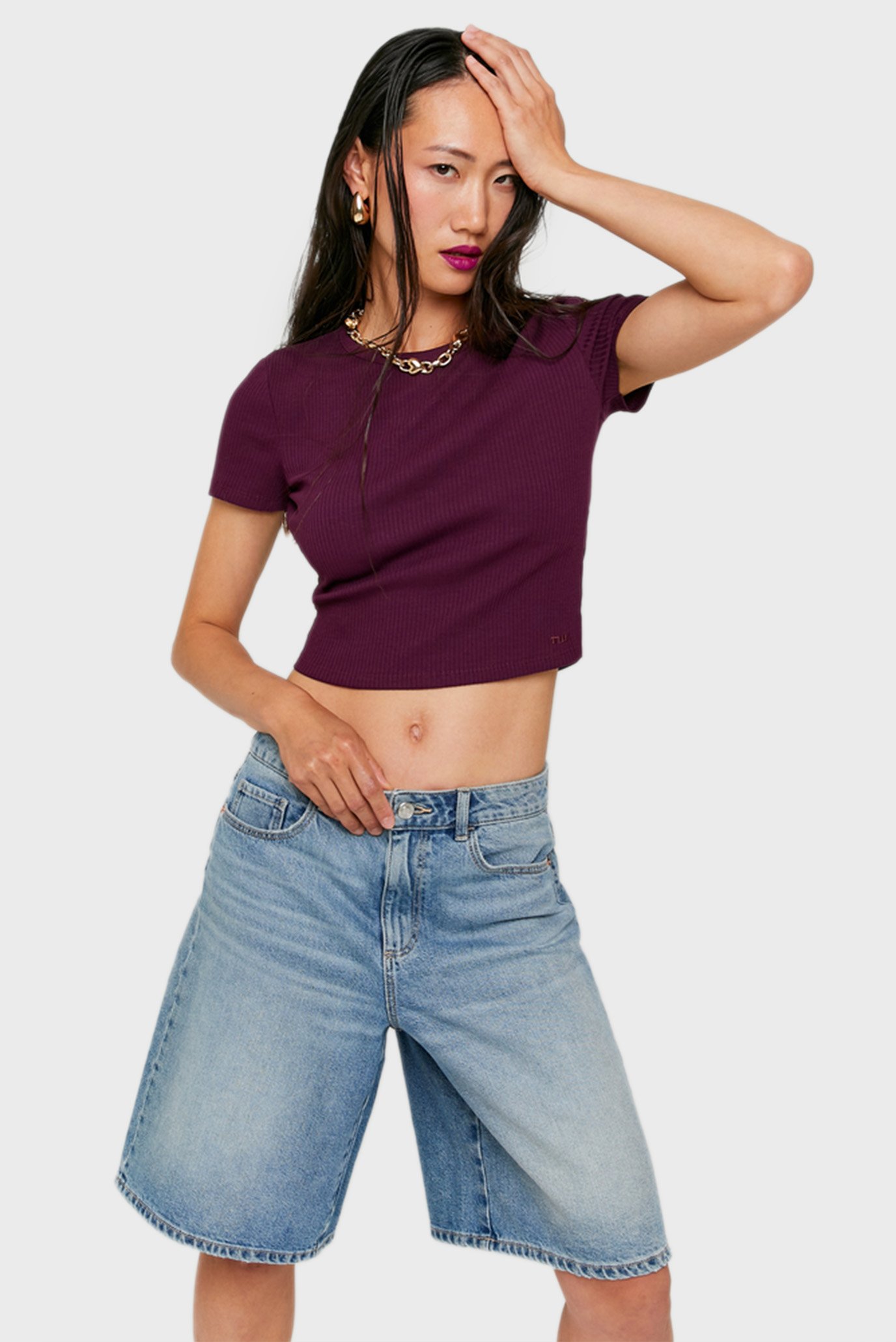 Женский бордовый топ Бордовый XS Tally Weijl STSCOBORIO Женский бордовый топ Бордовый XS Tally Weijl STSCOBORIO