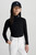 Детский черный гольф MONOGRAM LS ROLL NECK TOP