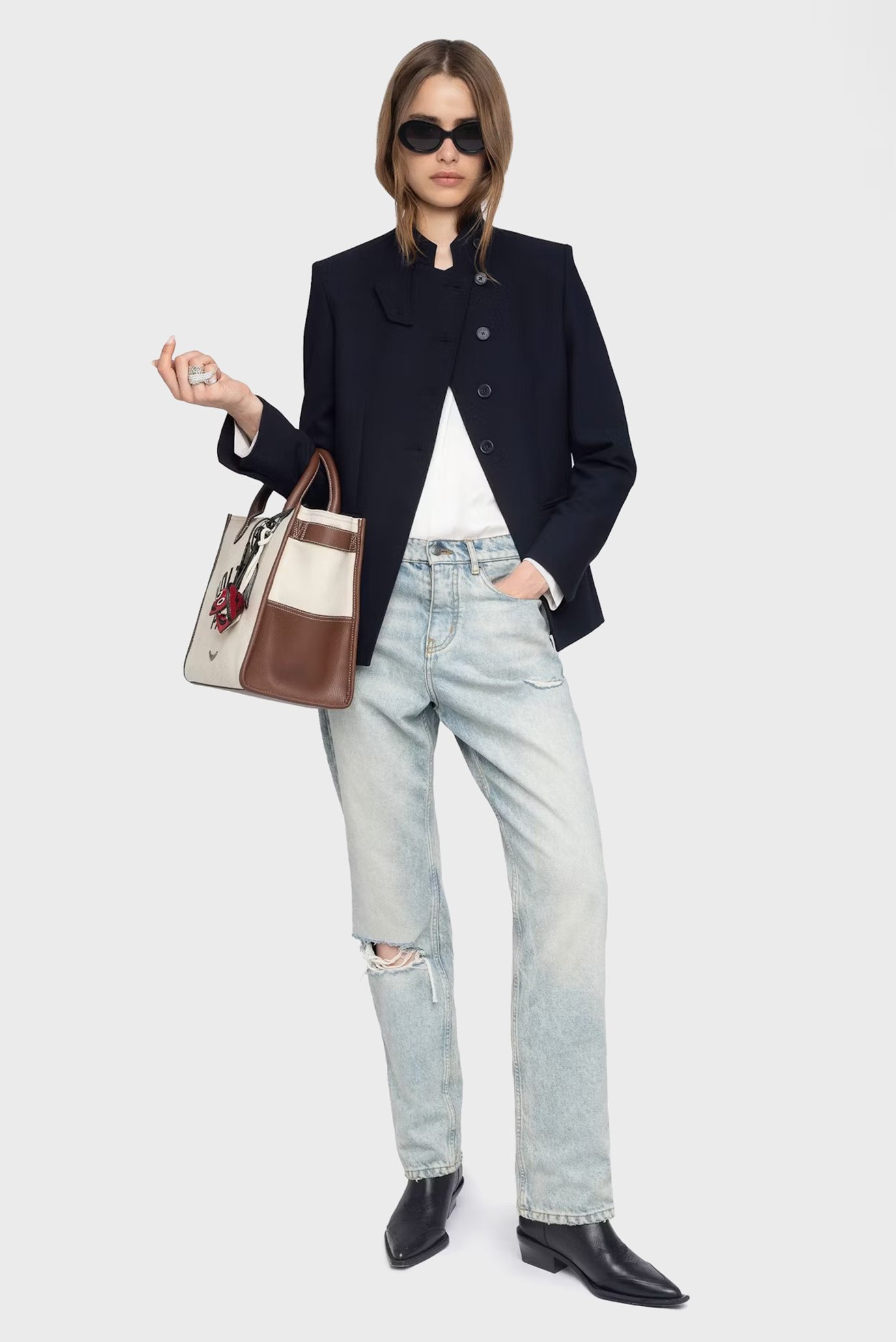 Женский темно-синий жакет Verysa Синий 34 ZADIG&VOLTAIRE WWBL01944_ENCRE Женский темно-синий жакет Verysa Синий 34 ZADIG&VOLTAIRE WWBL01944_ENCRE