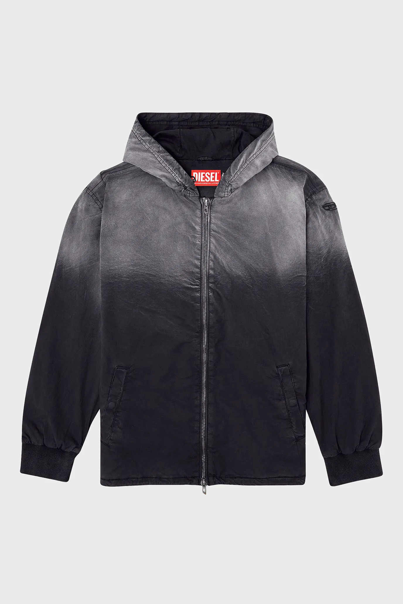 Мужская черная ветровка J-ADE GIACCA Diesel A17371 0SLBX