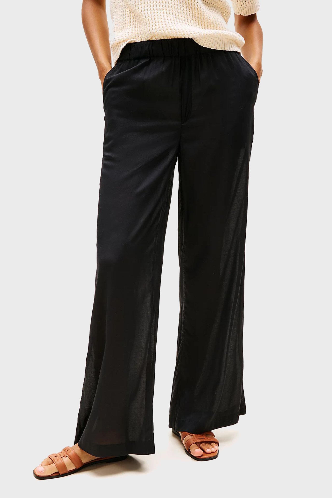 Женские черные брюки LONG PANTS Черный XS Tommy Hilfiger UW0UW05955 Женские черные брюки LONG PANTS Черный XS Tommy Hilfiger UW0UW05955