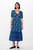 Жіноча синя сукня з візерунком