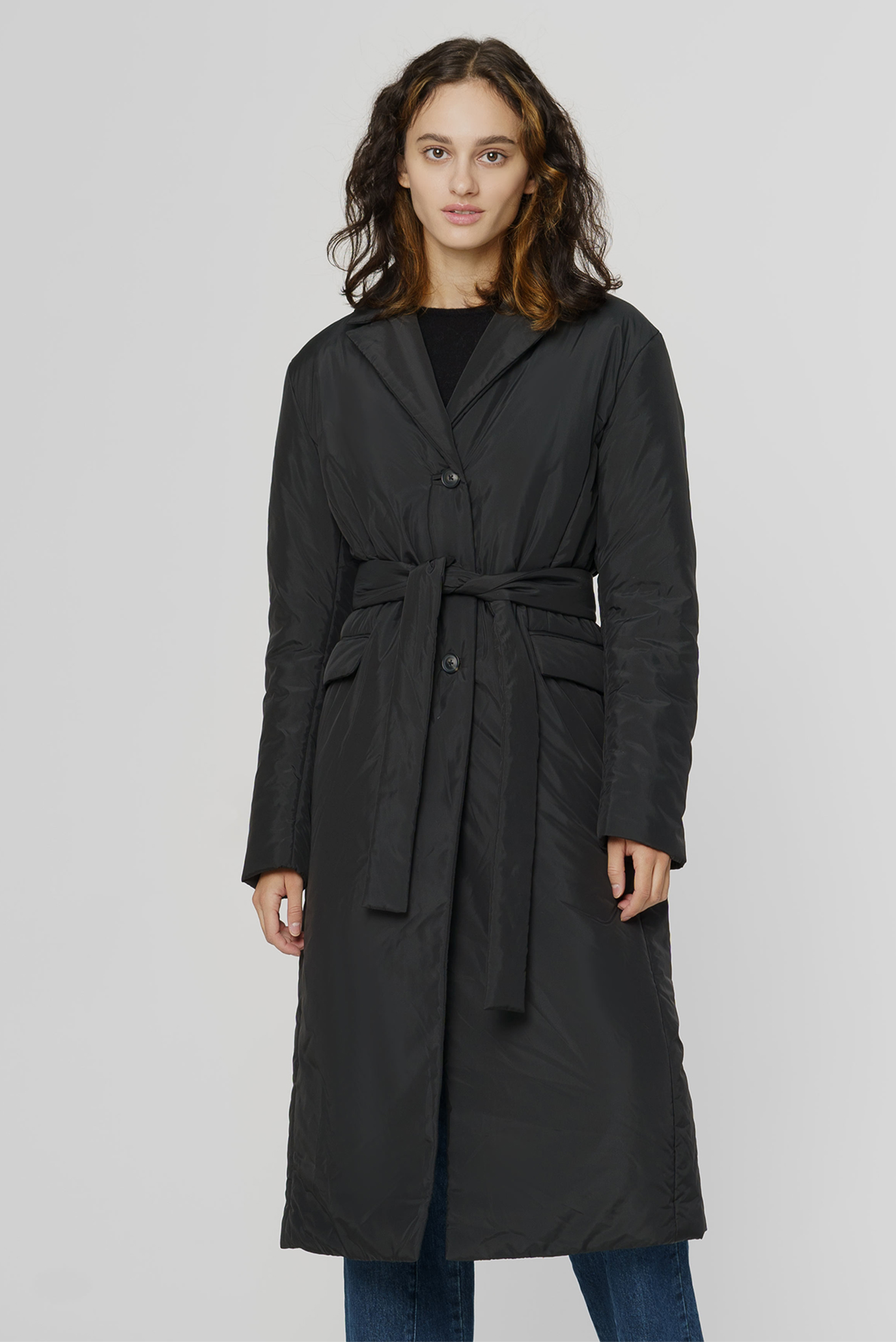 Жіноче чорне пальто 1