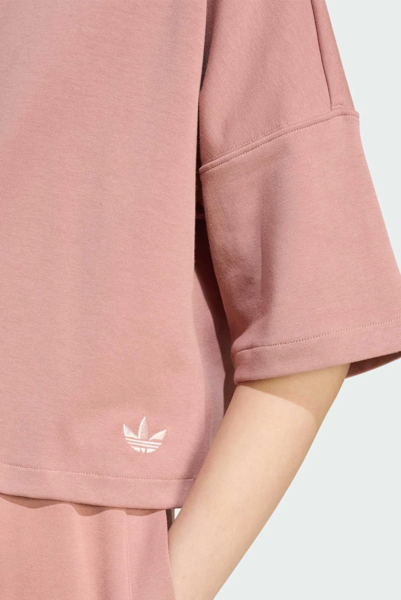 Жіноча рожева футболка Off Placed 3-Stripes 5