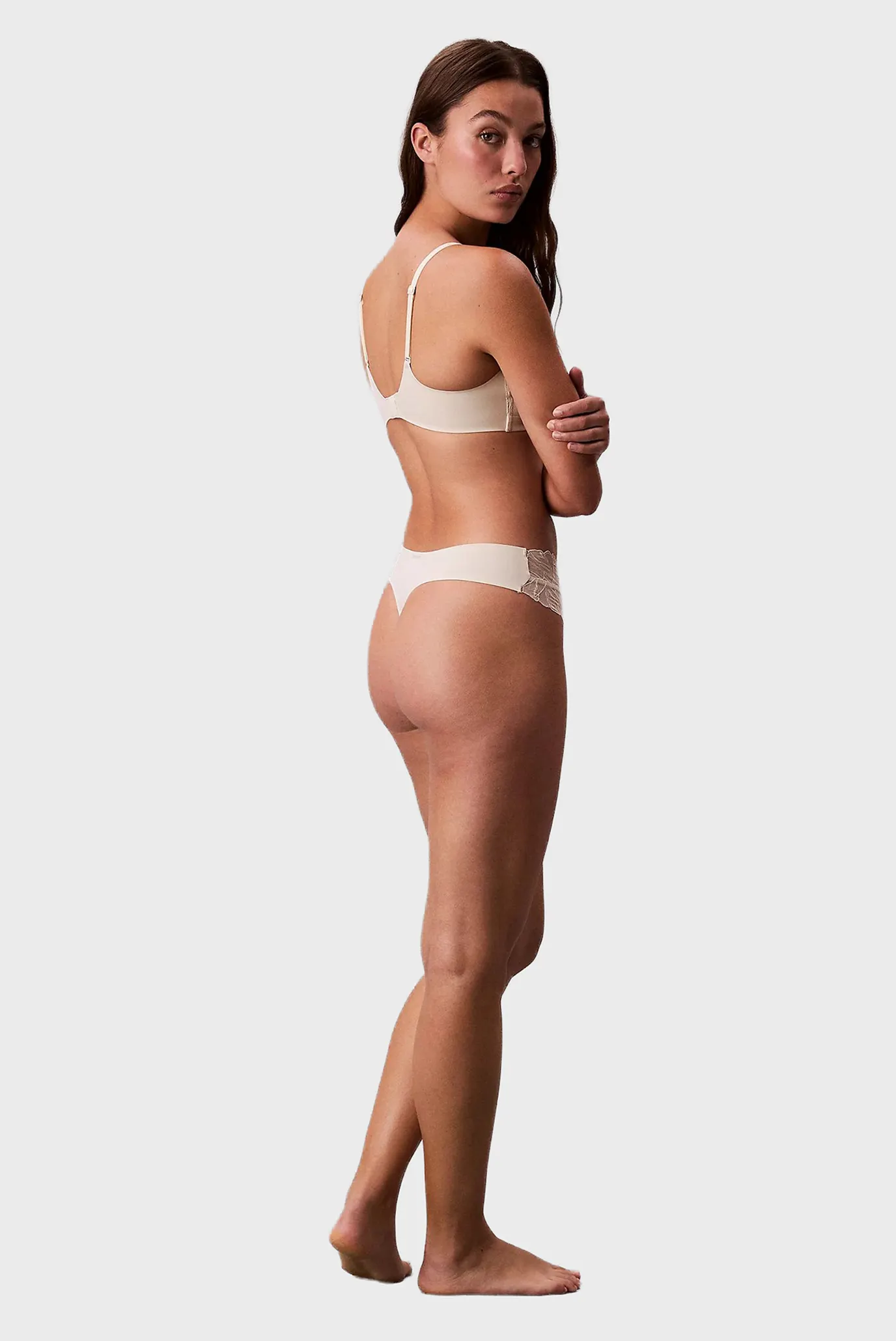 Жіночі білі трусики THONG 5