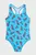 Дитячий блакитний купальник з візерунком Printed Racerback Swimsuit Youth