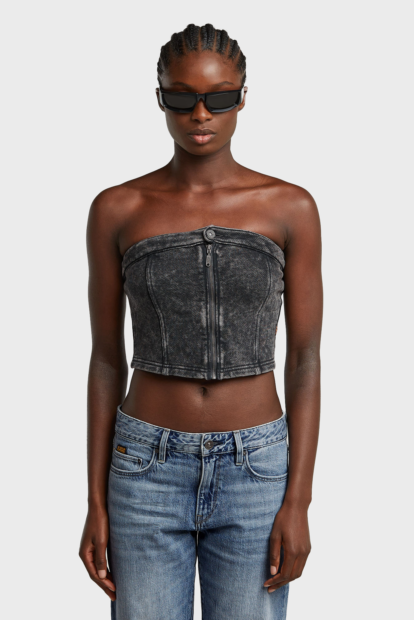 Женский темно-серый топ Washed corset Серый S G-Star RAW D26104,D575 Женский темно-серый топ Washed corset Серый S G-Star RAW D26104,D575