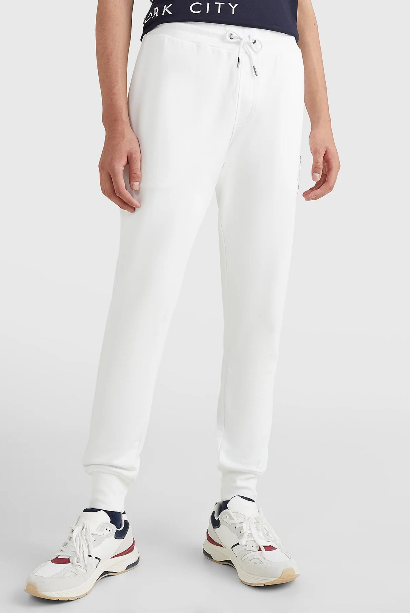 Мужские белые спортивные брюки TOMMY LOGO 1