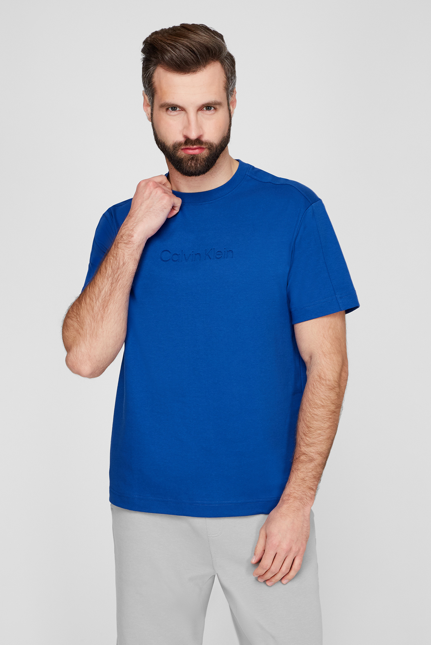 Мужская синяя футболка COMFORT DEBOSSED LOGO 1