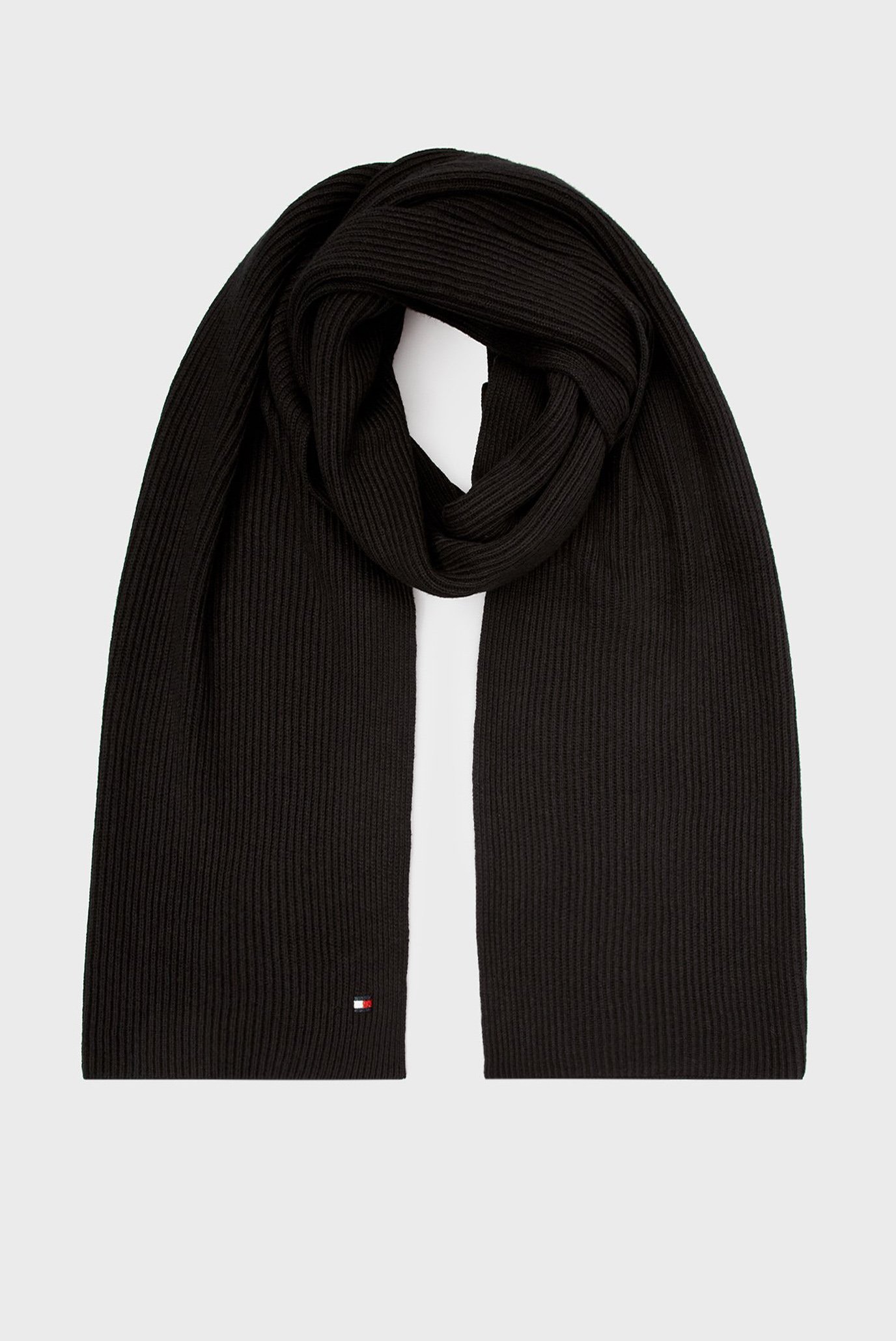 Женский черный шарф ESSENTIAL KNIT SCARF 1