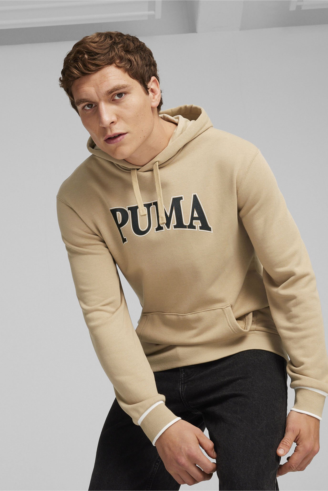 Мужское бежевое худи PUMA SQUAD Men's Hoodie 1