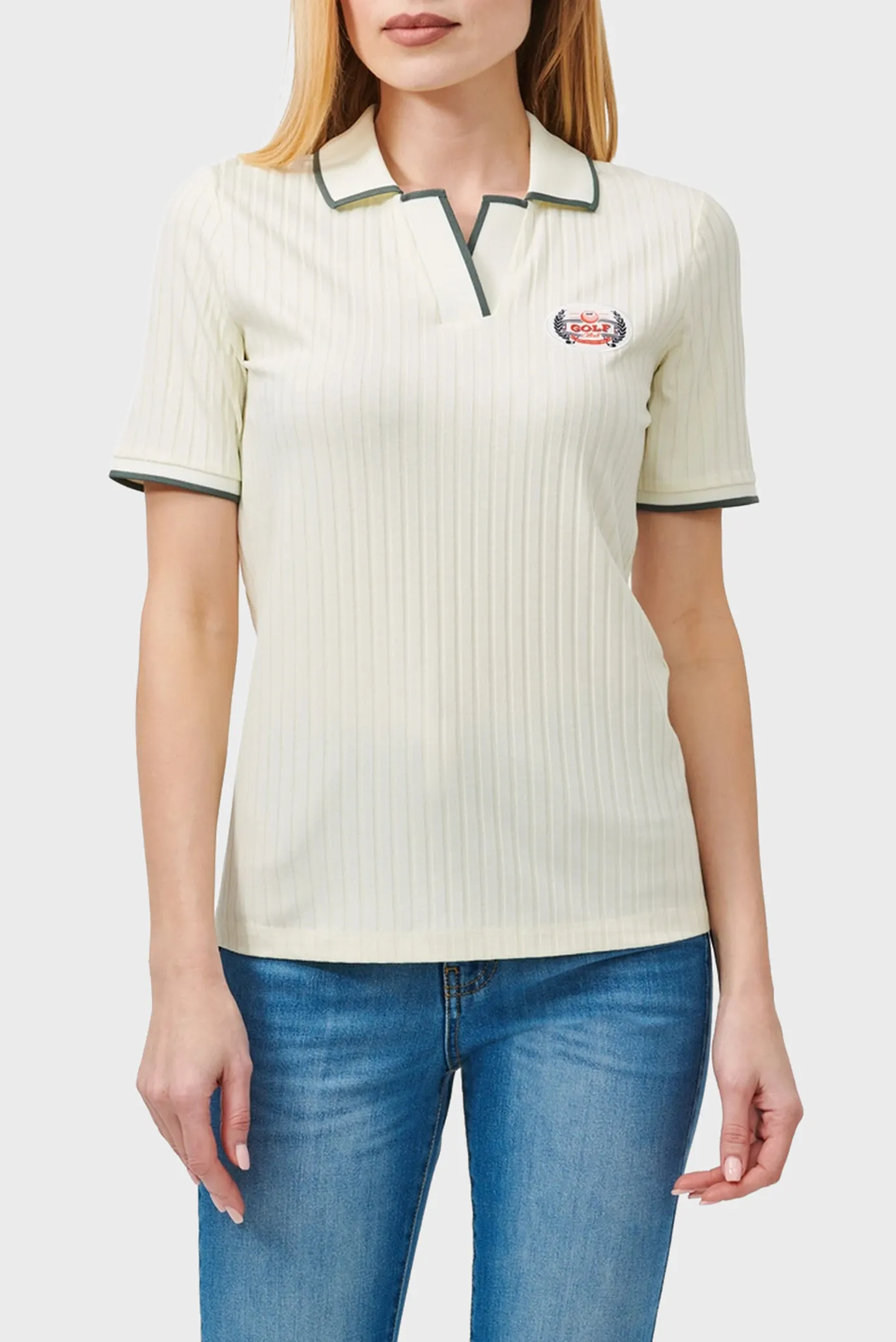 Женское белое поло 5