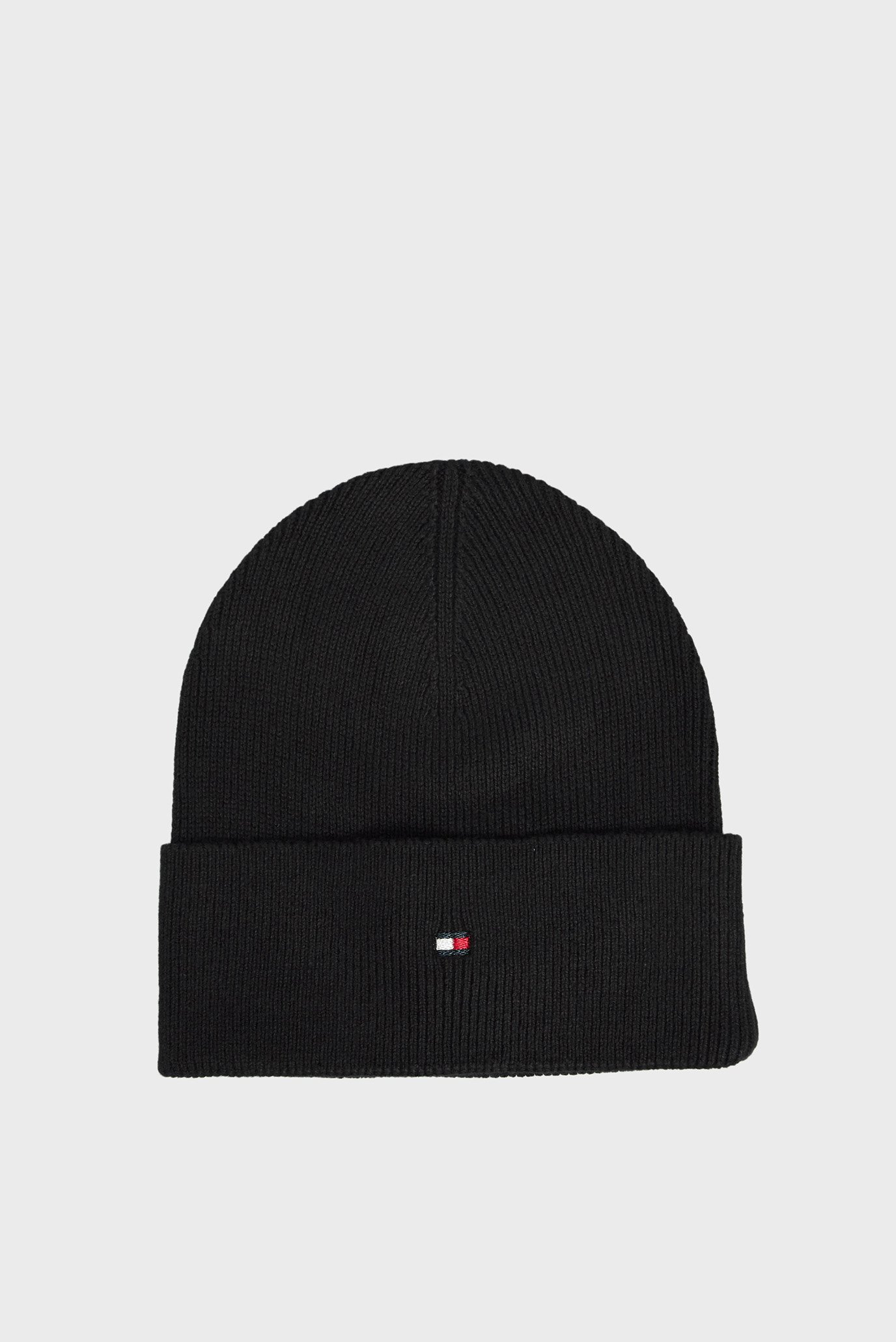 Женская черная шапка ESSENTIAL FLAG BEANIE 1