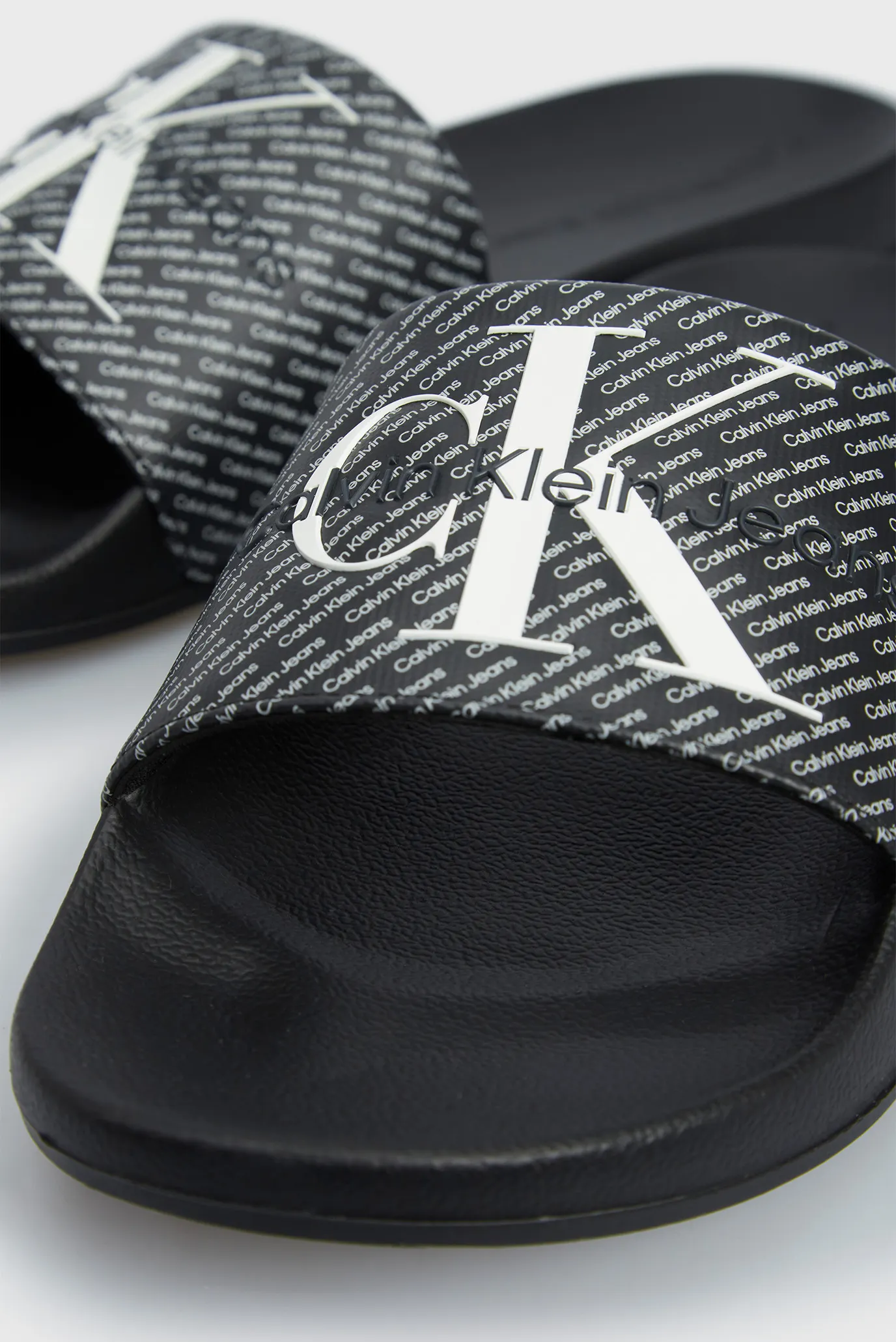 Мужские черные слайдеры с узором SLIDE AOP 2