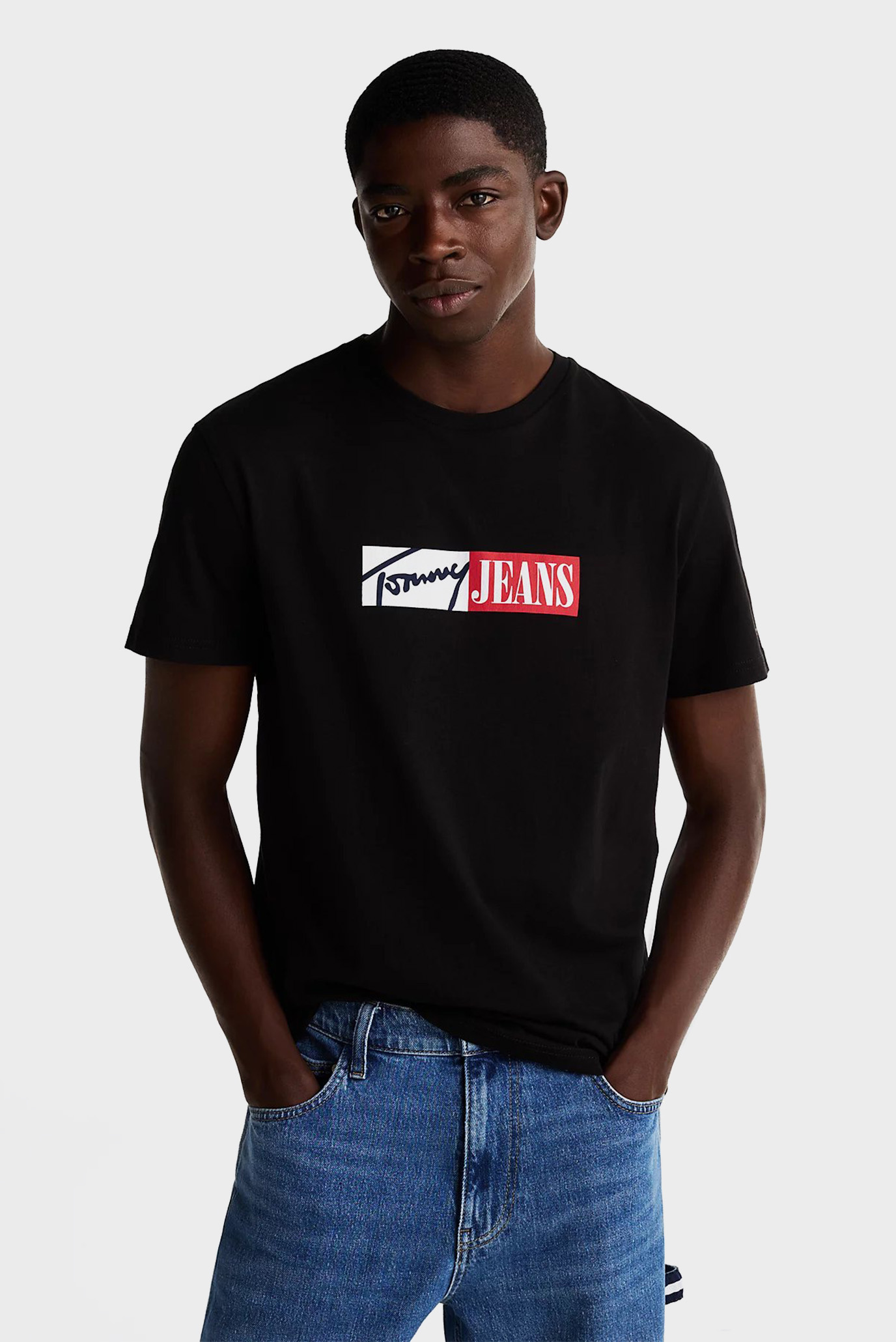 Мужская черная футболка TJM SLIM ENTRY GRAPHIC TEE EXT 1