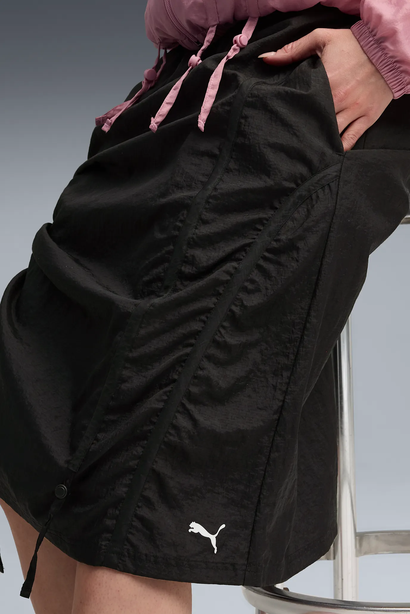 Женская черная юбка DARE TO Woven Midi Skirt Women 5