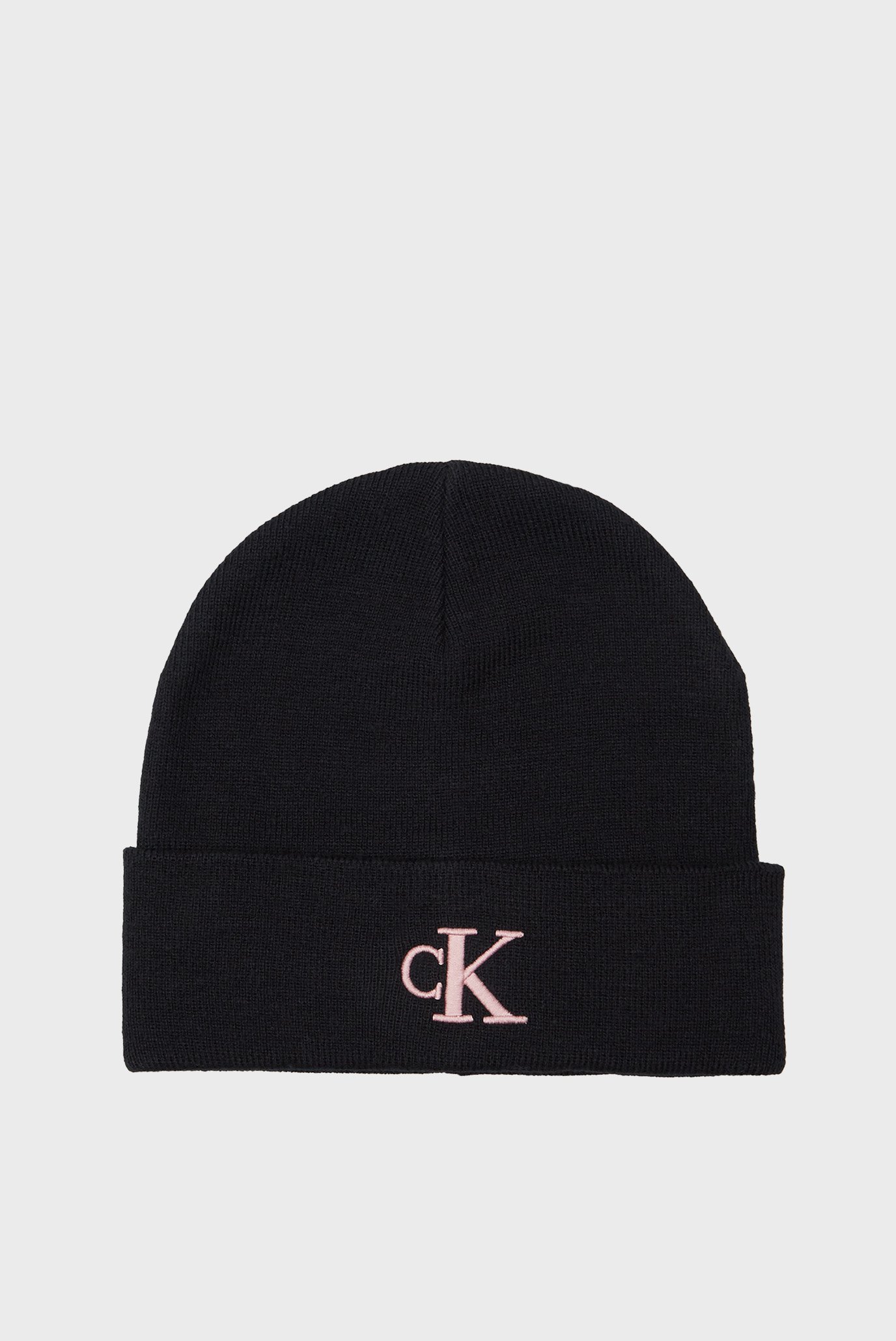 Жіноча чорна шапка MONOGRAM EMBRO BEANIE 1