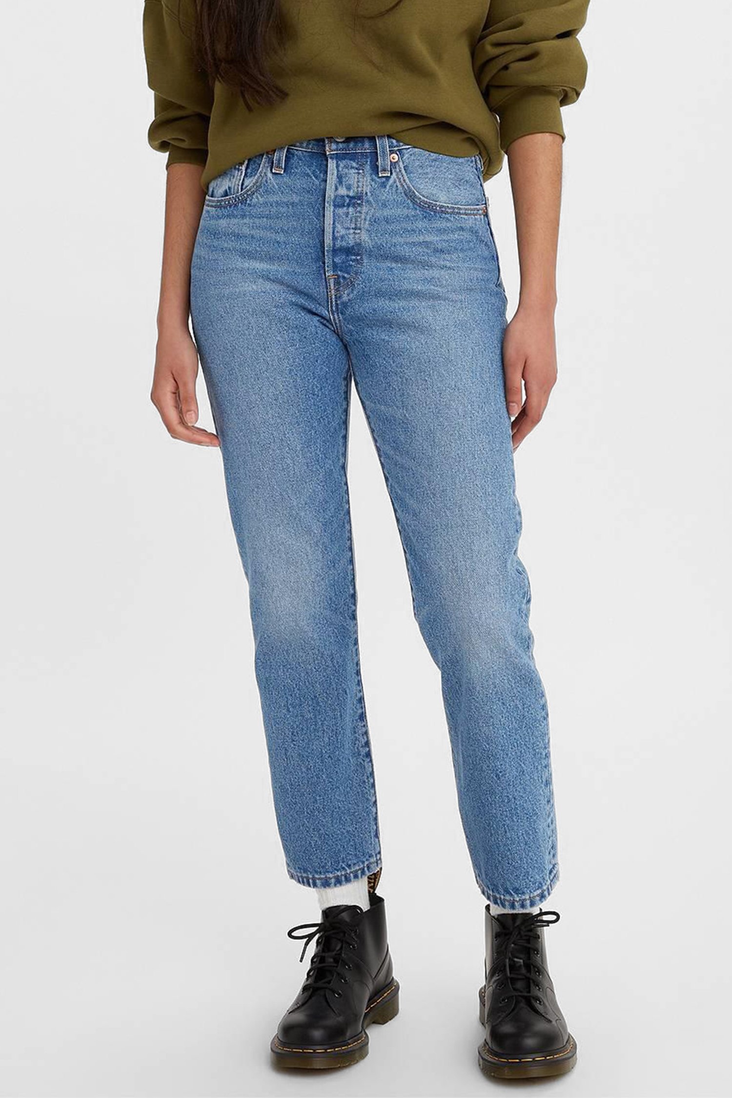 Женские голубые джинсы 501® Crop 1