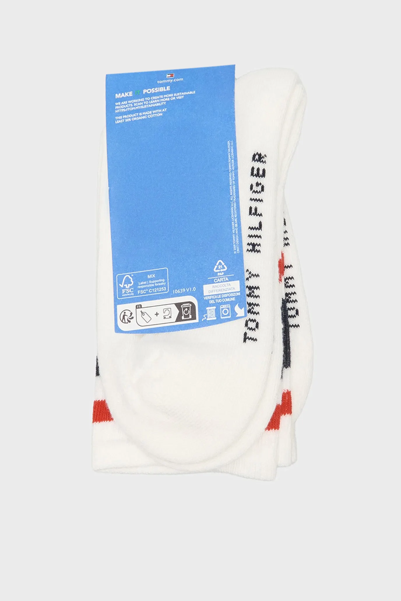 Дитячі білі шкарпетки (2 пари) TH KIDS SOCK  SPORT STRIPE 3