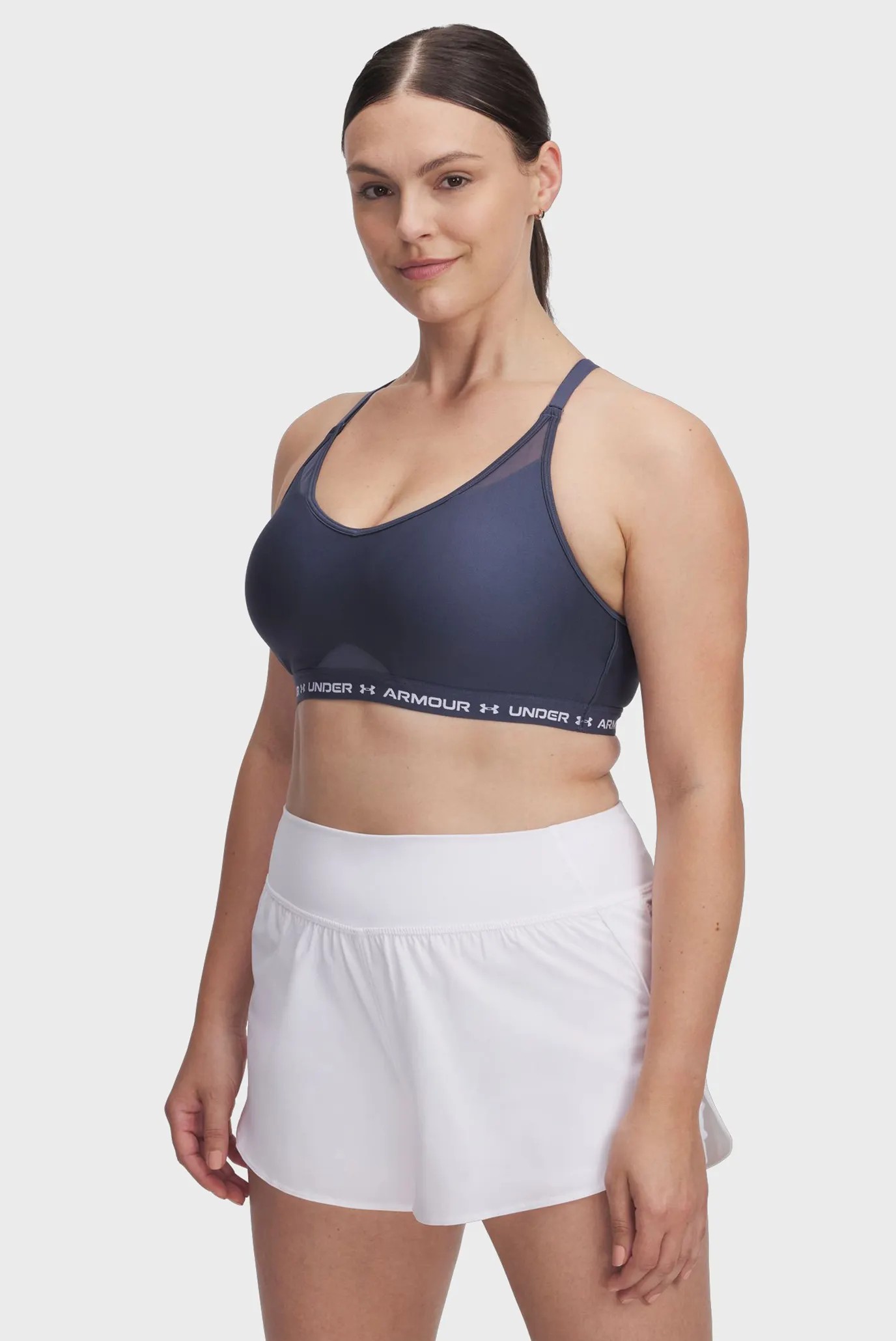 Жіночий темно-сірий топ UA Crossback Low Bra 3