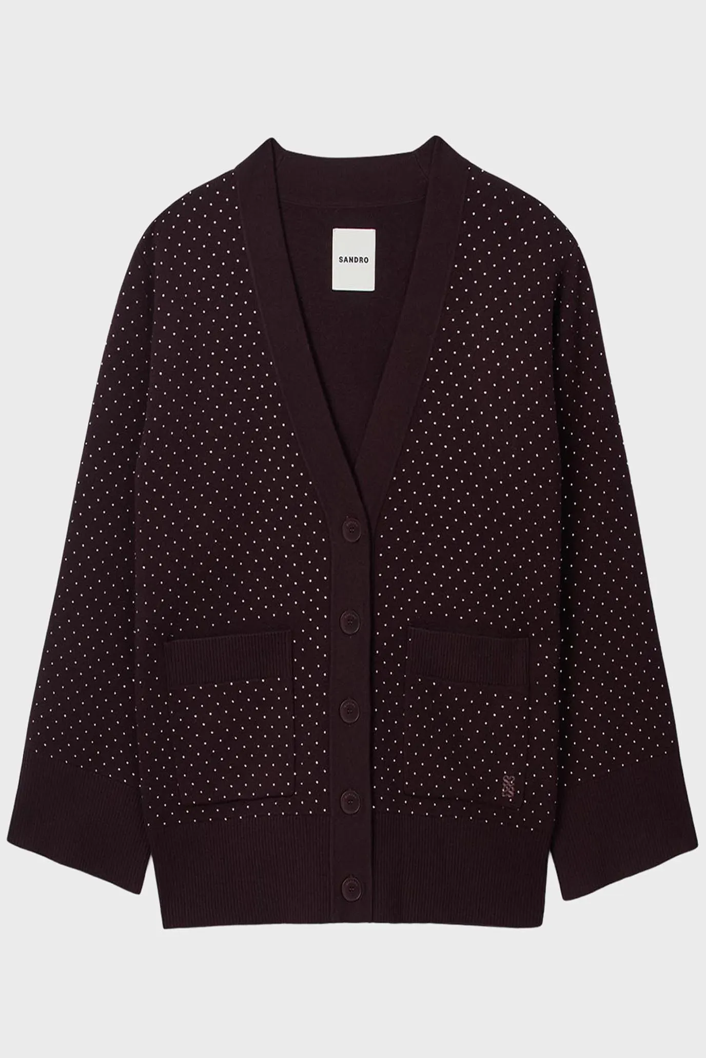 Жіночий бордовий кардиган 6