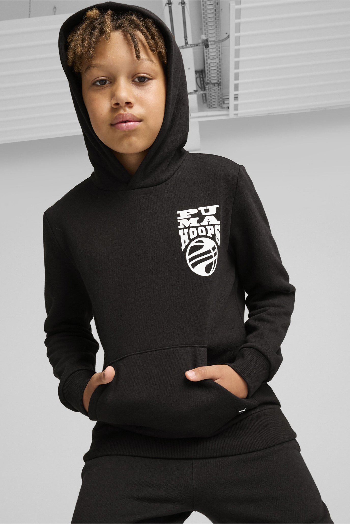 Детское черное худи Basketball Blueprint Hoodie Youth 1