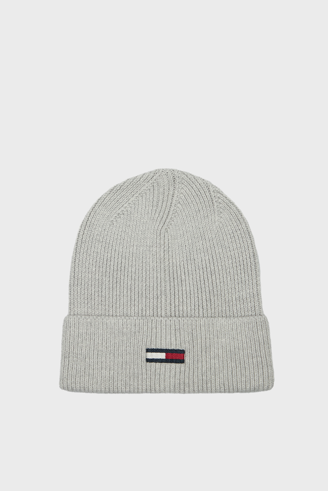 Женская серая шапка TJW ELONGATED FLAG BEANIE 1