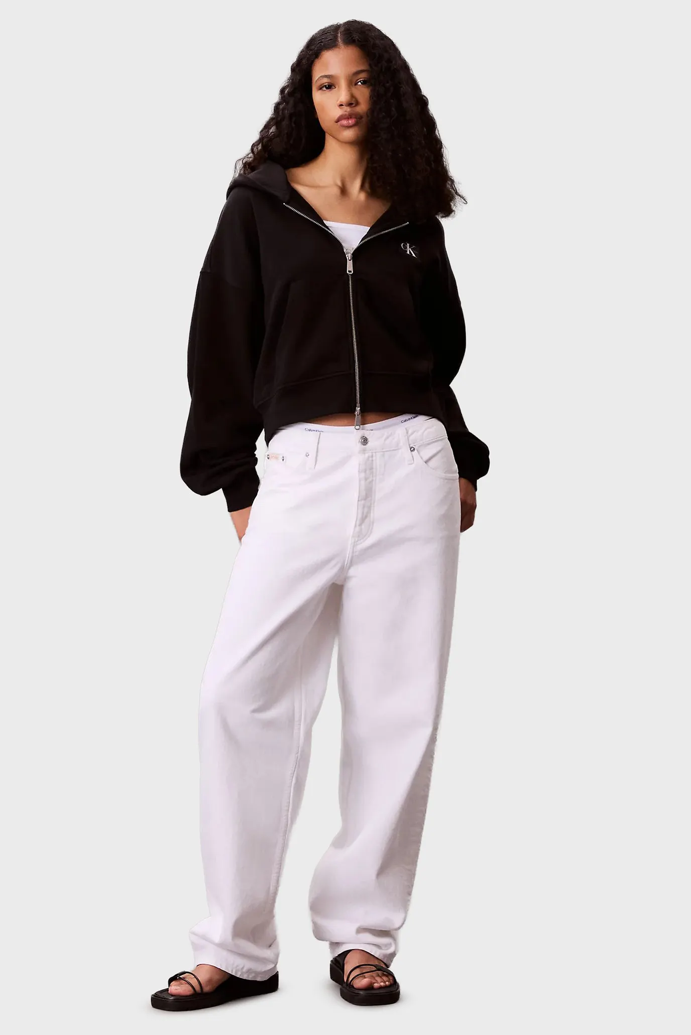 Женское черное худи FRENCH TERRY BADGE 2