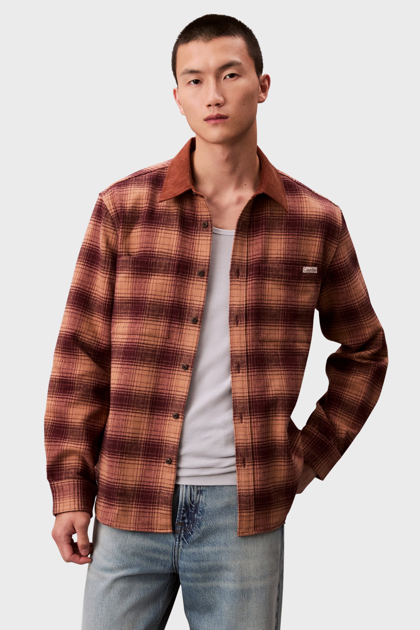 Мужская коричневая рубашка в клетку LS BRUSHED YD Коричневый L Calvin Klein Jeans LV04RD107G Мужская коричневая рубашка в клетку LS BRUSHED YD Коричневый L Calvin Klein Jeans LV04RD107G